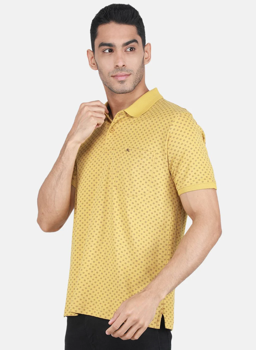 Men Mustard Printed T-Shirt - Image 2