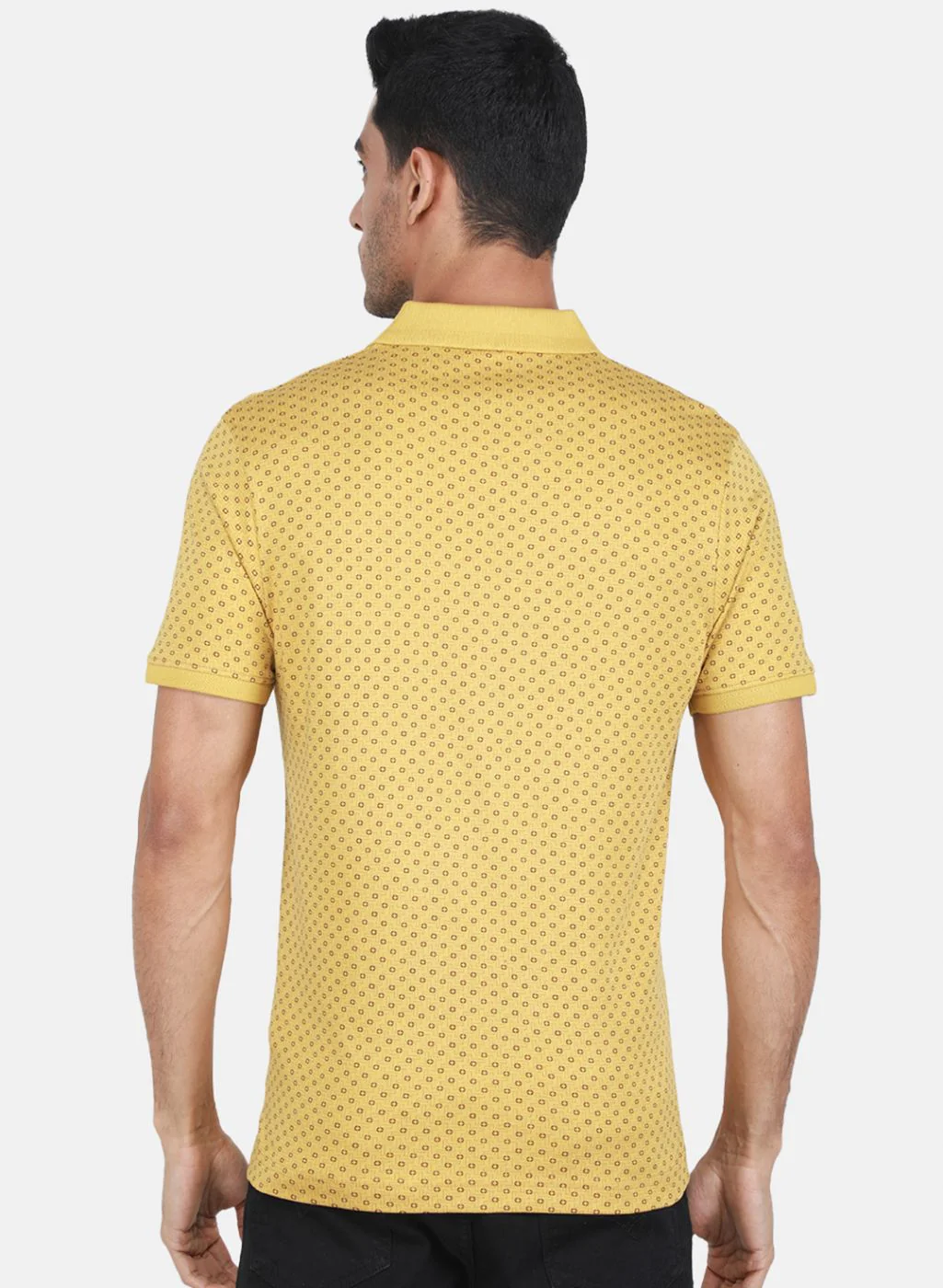 Men Mustard Printed T-Shirt - Image 3