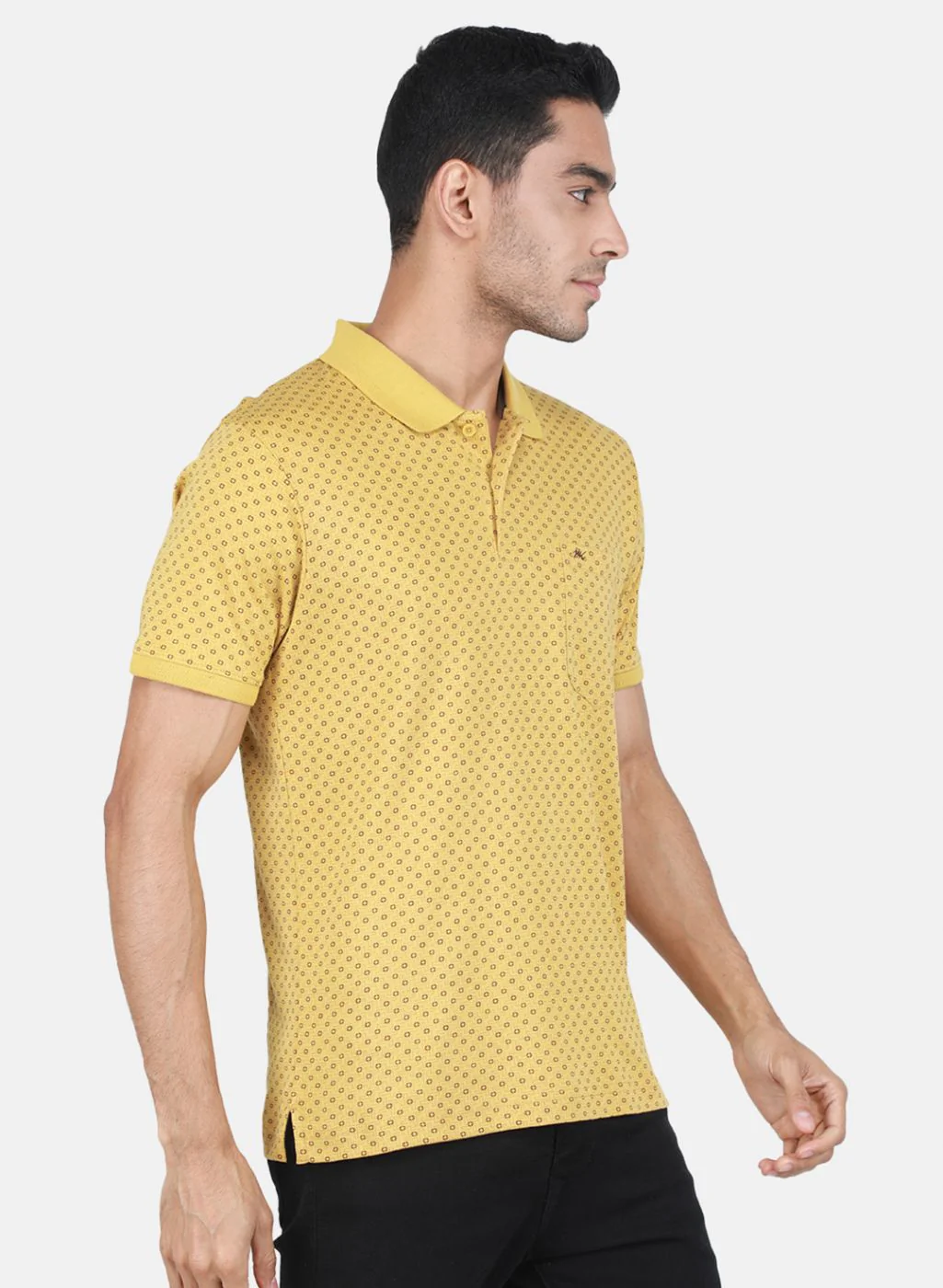Men Mustard Printed T-Shirt - Image 6