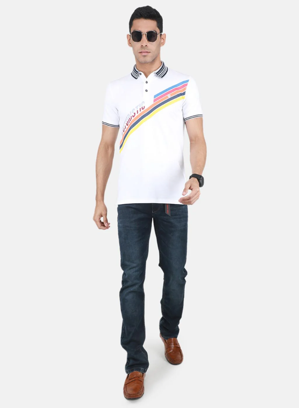 Men NAvy Blue NArrow Fit Denim - Image 4