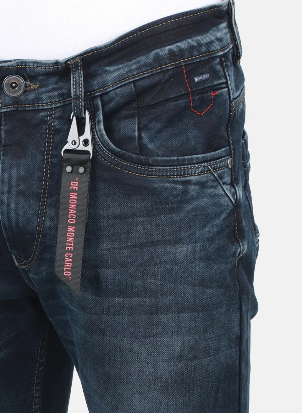 Men NAvy Blue NArrow Fit Denim - Image 5