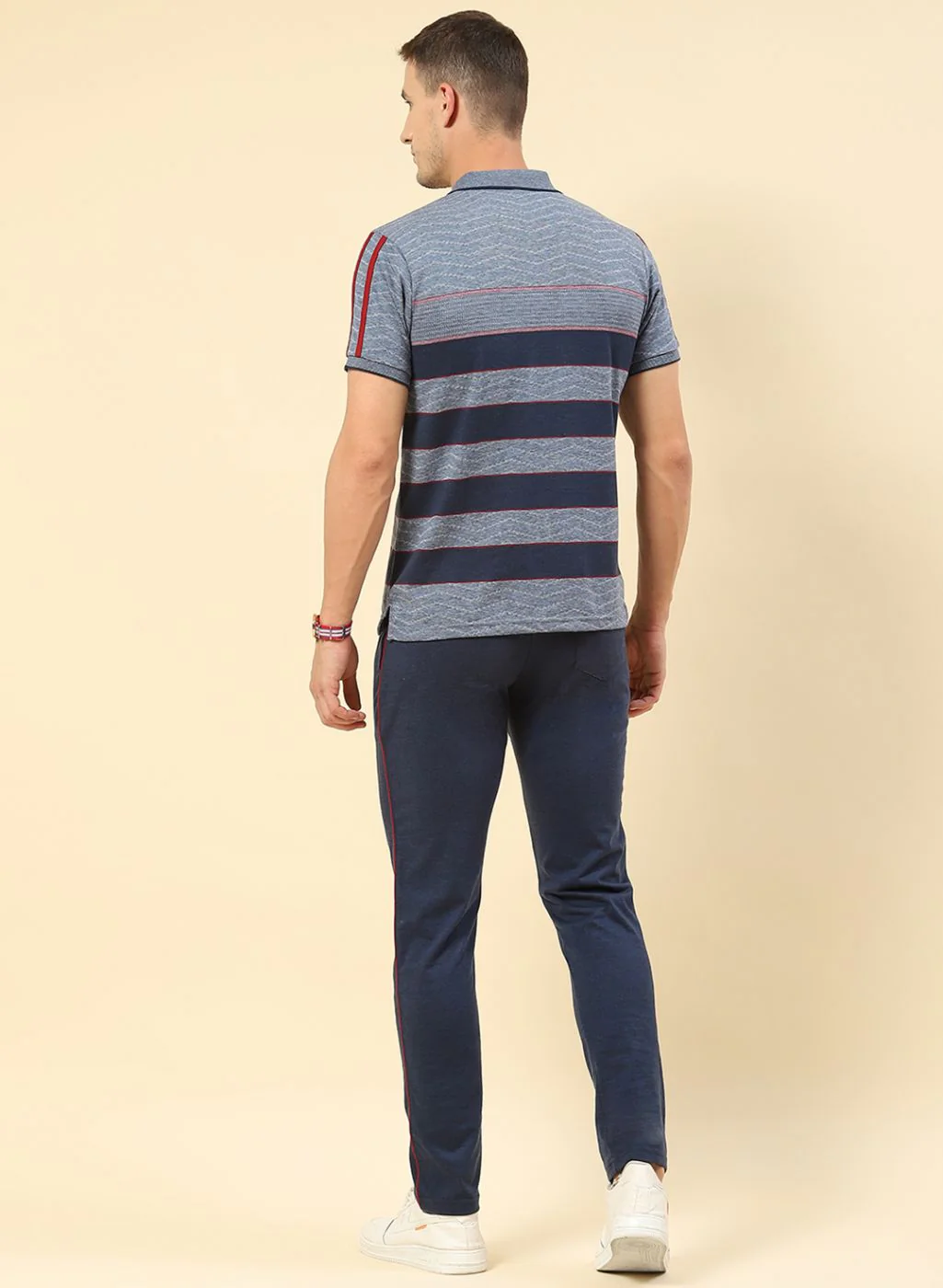 Men NAvy Blue Printed Combo Set - Image 5