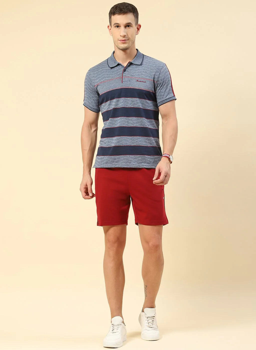 Men NAvy Blue Printed Combo Set - Image 6