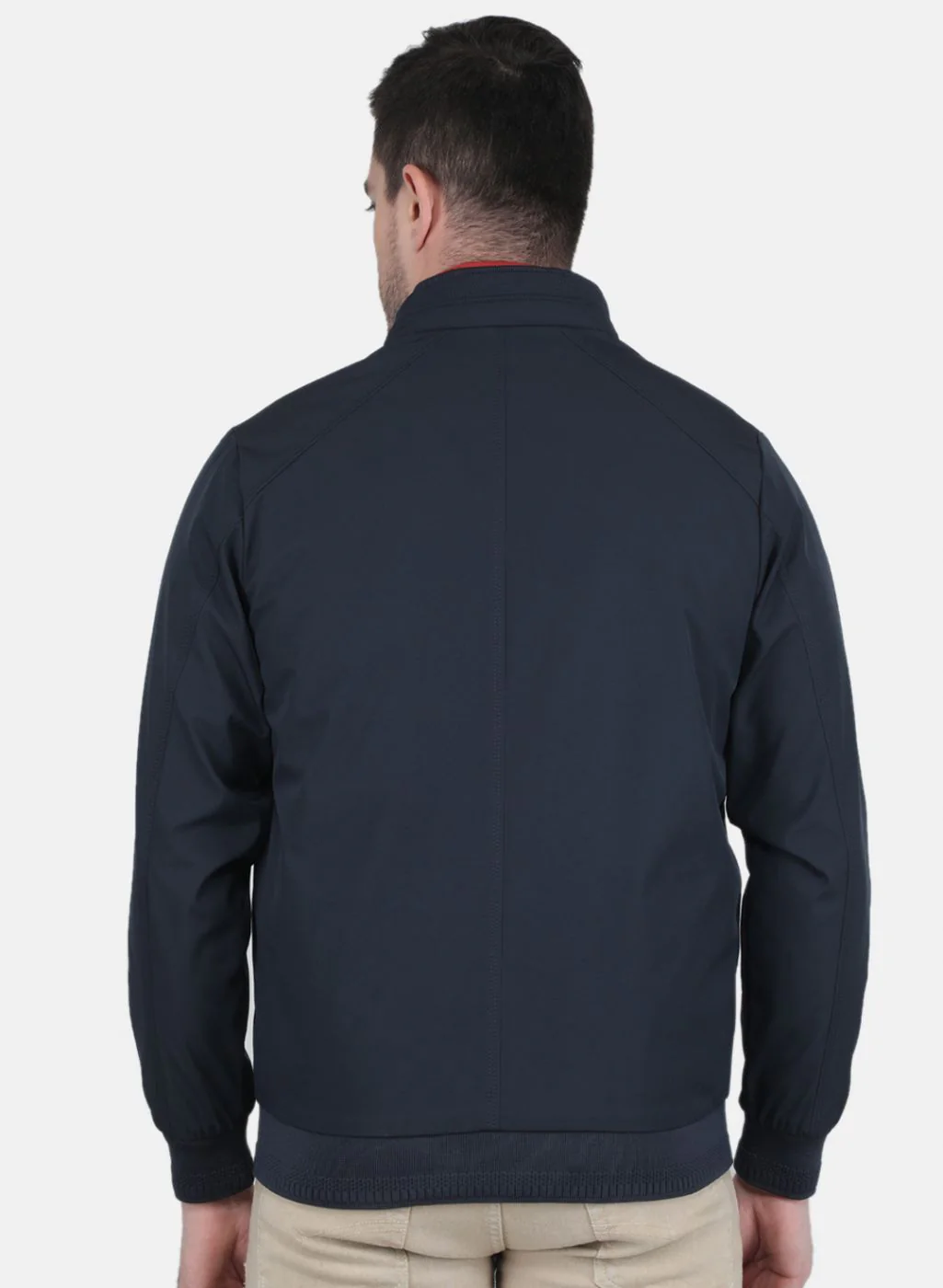Men Navy Blue & Red Reversible Jacket (2 Pcs) - Image 4