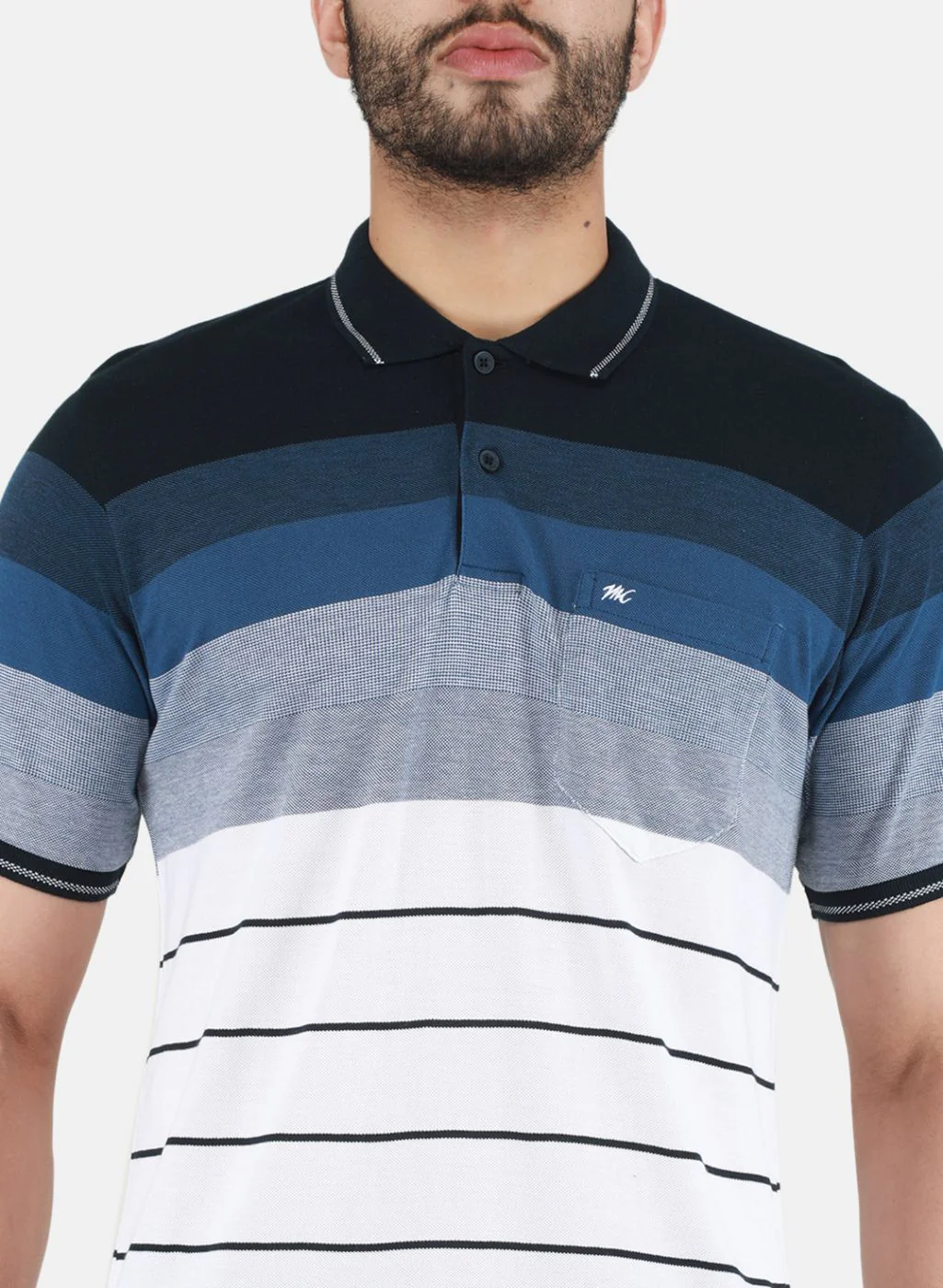 Men NAvy Blue Printed T-Shirt - Image 5
