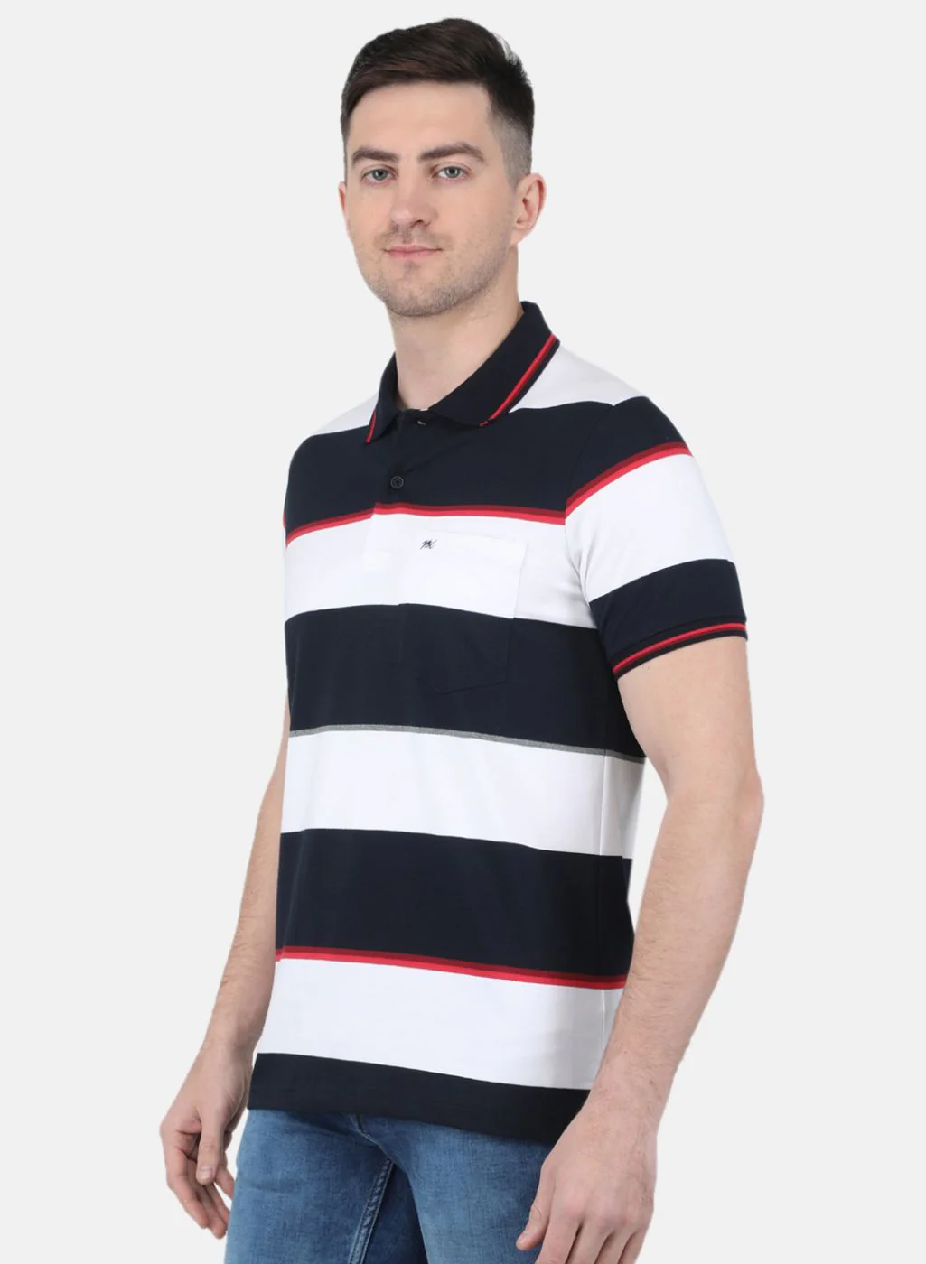 Men NAvy Blue Printed T-Shirt - Image 2