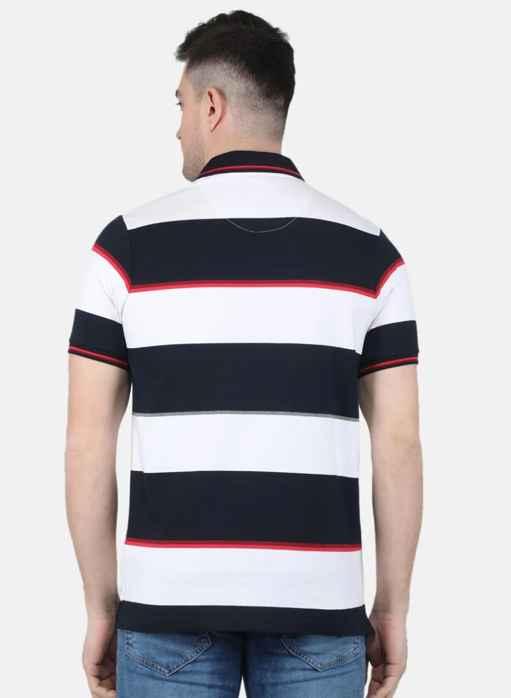 Men NAvy Blue Printed T-Shirt - Image 3