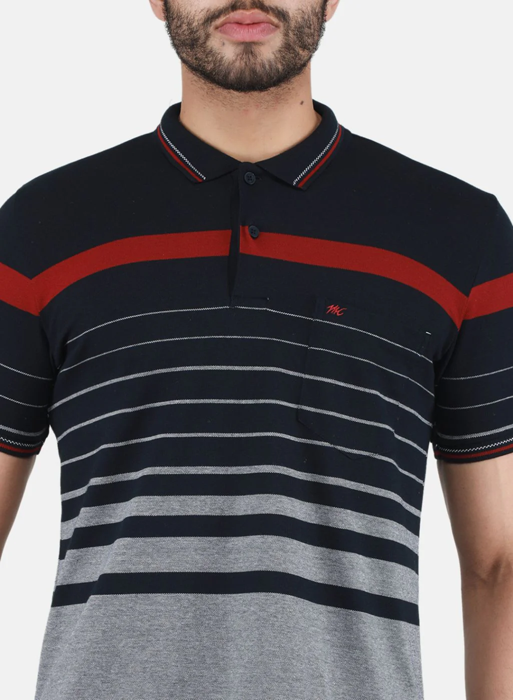 Men NAvy Blue Printed T-Shirt - Image 5