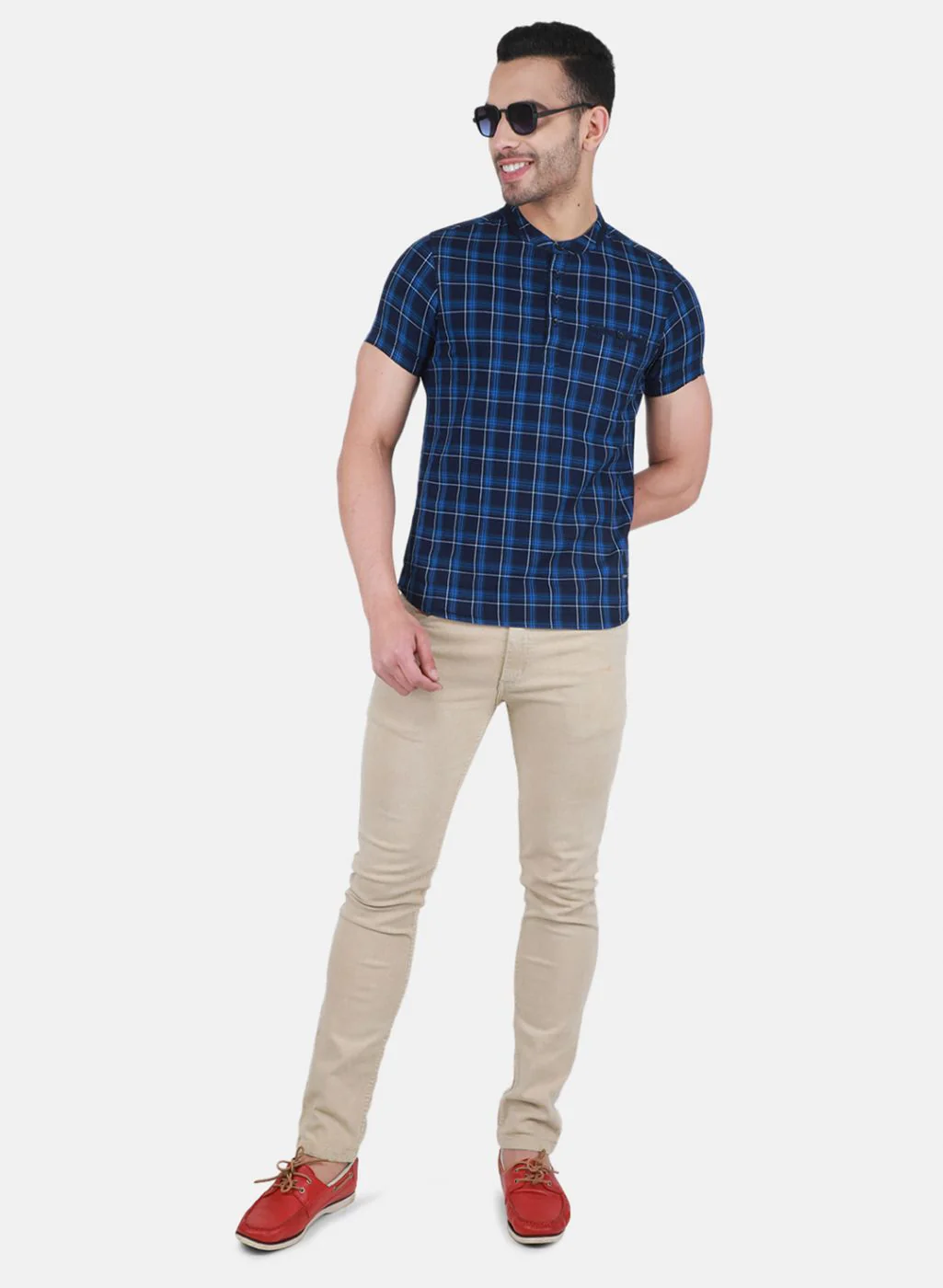 Men NAvy Blue Printed T-Shirt - Image 4