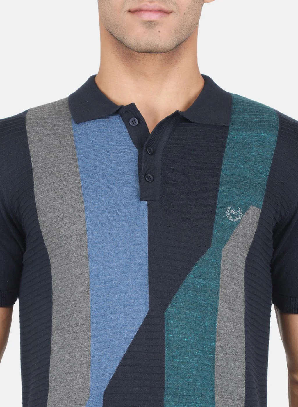 Men NAvy Blue Printed T-Shirt - Image 5