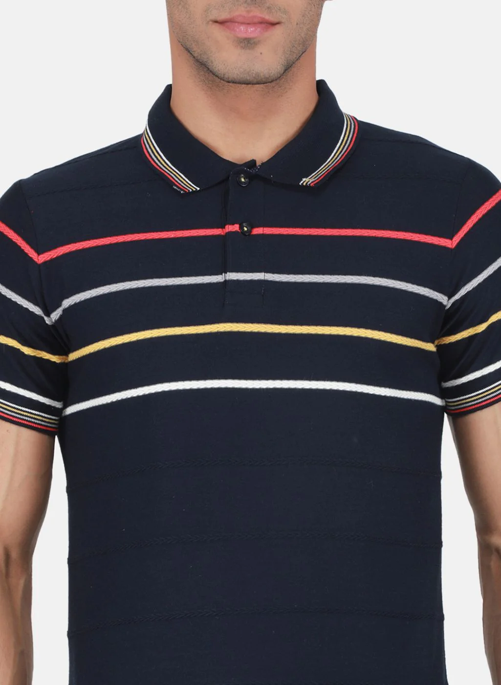 Men NAvy Blue Printed T-Shirt - Image 5
