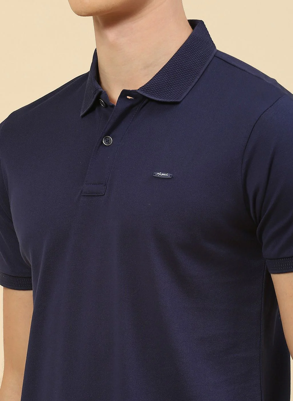 Men NAvy Blue Printed T-Shirt - Image 6