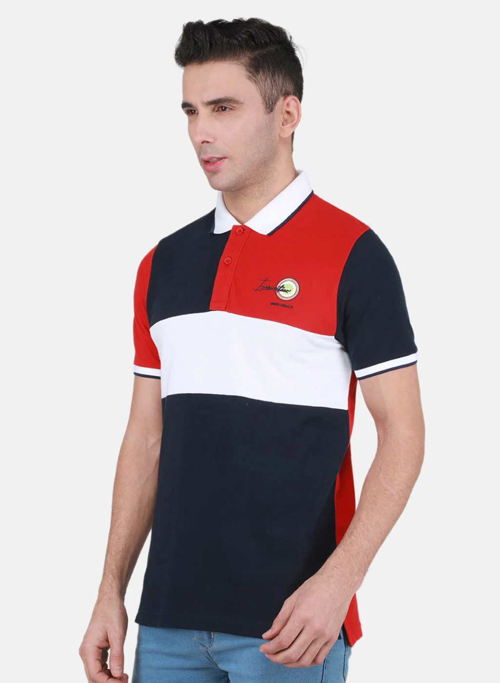Men NAvy Blue Printed T-Shirt - Image 2