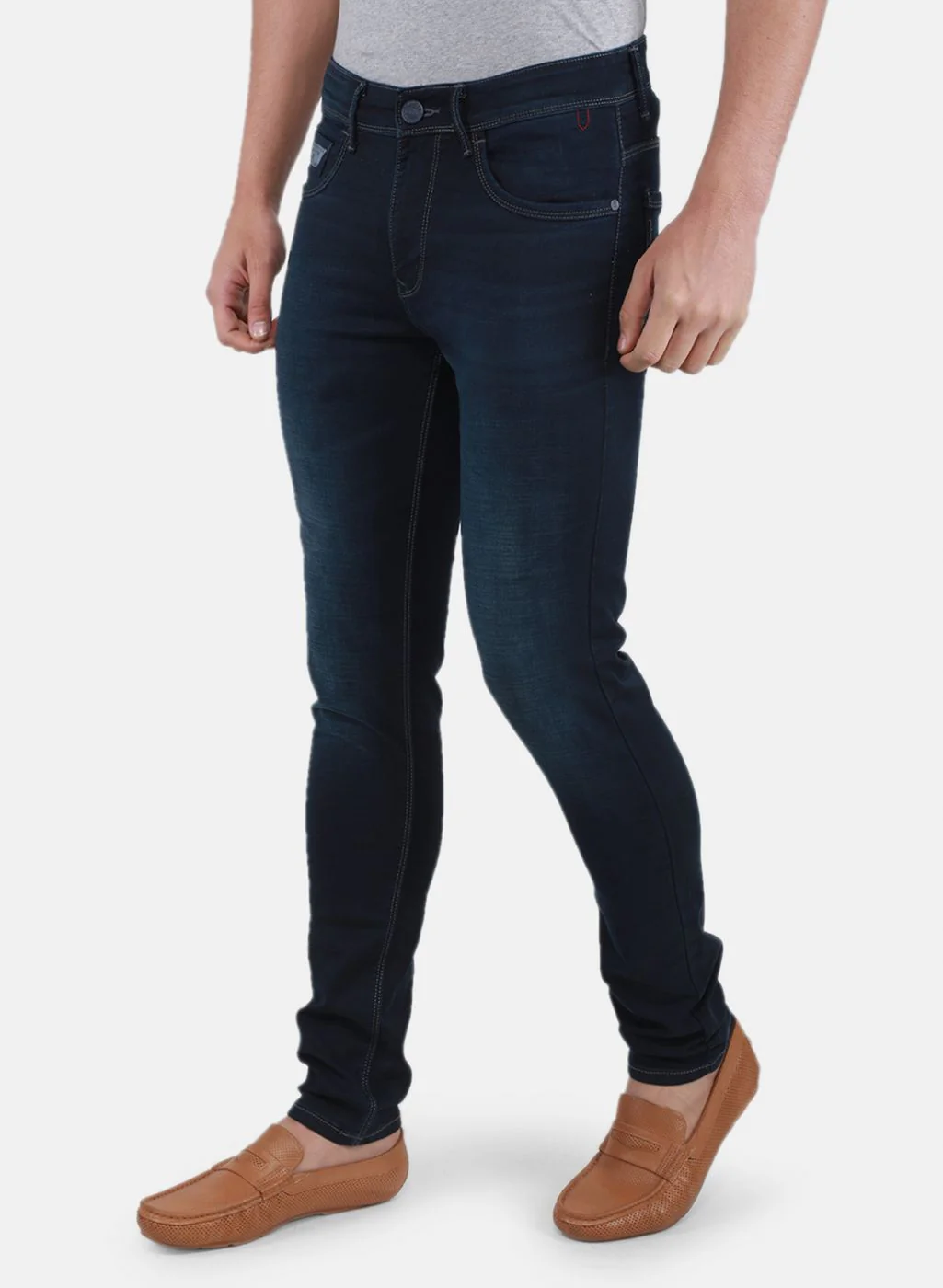 Men NAvy Blue Regular Fit Denim - Image 2