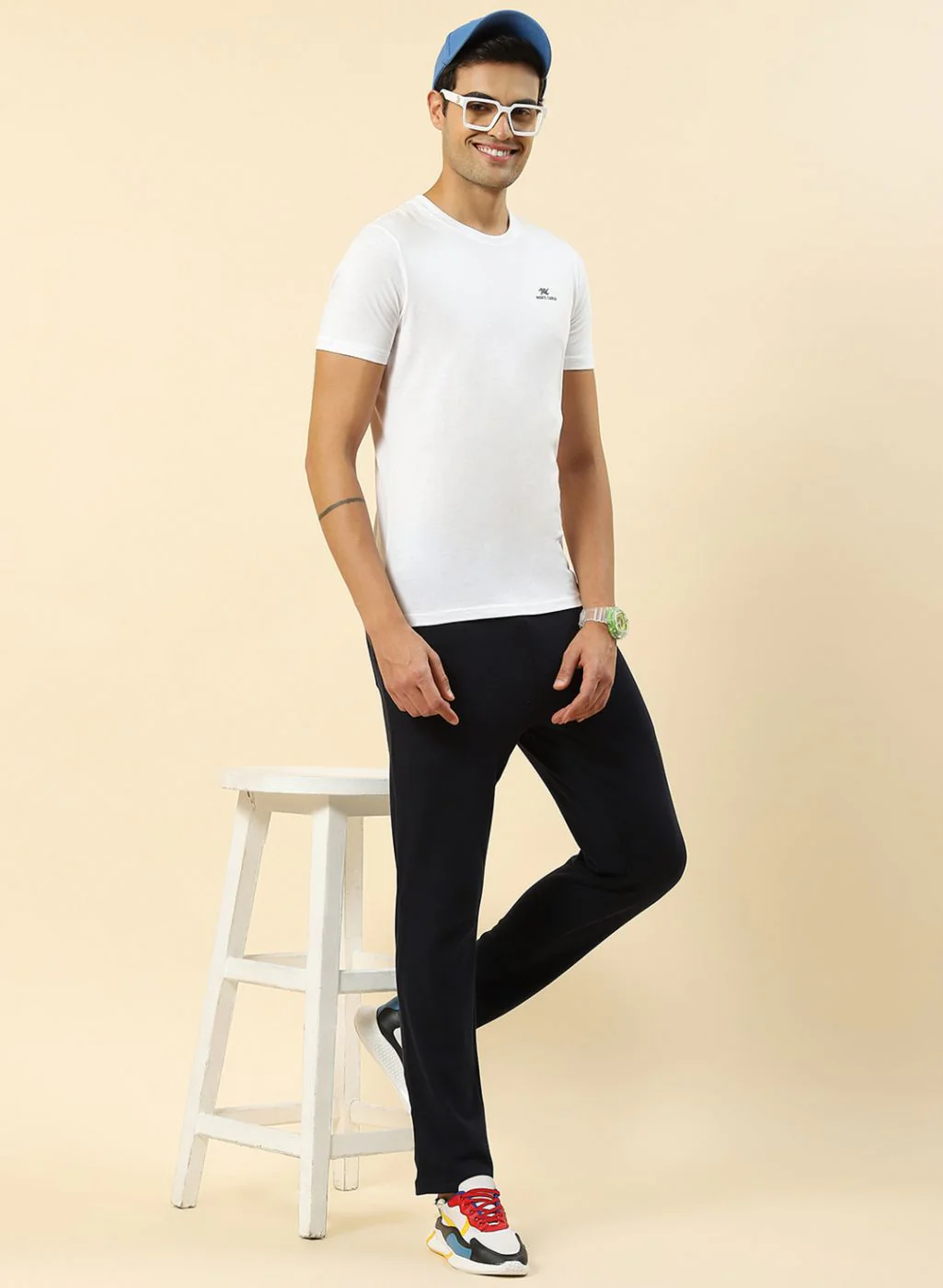 Men Navy Blue Regular Fit Lower - Image 5