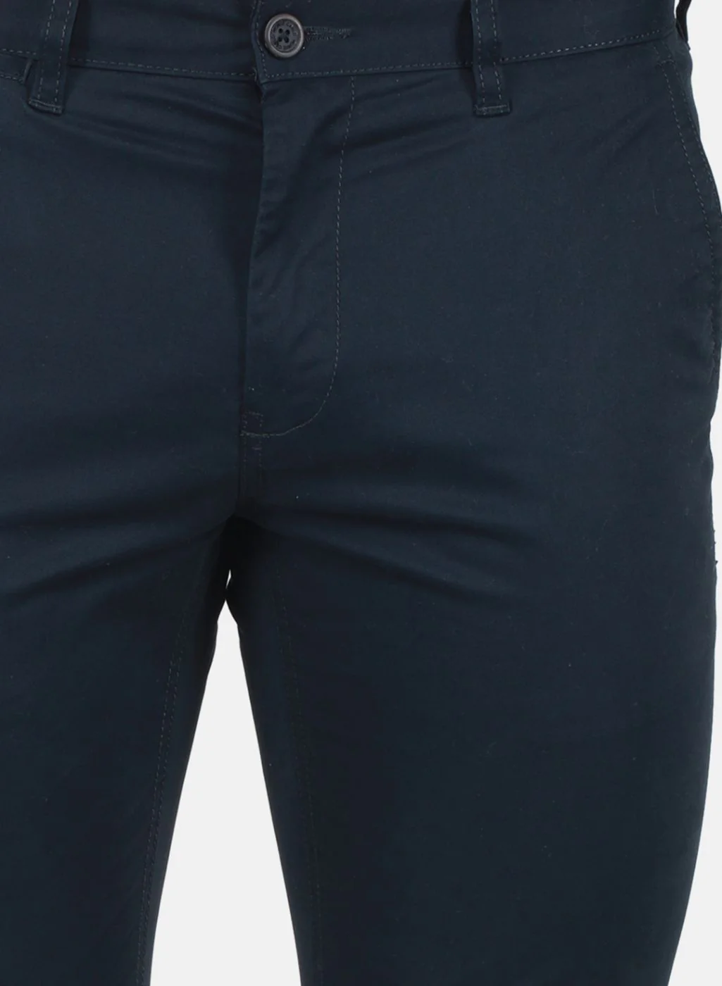 Men NAvy Blue Regular Fit Trouser - Image 5