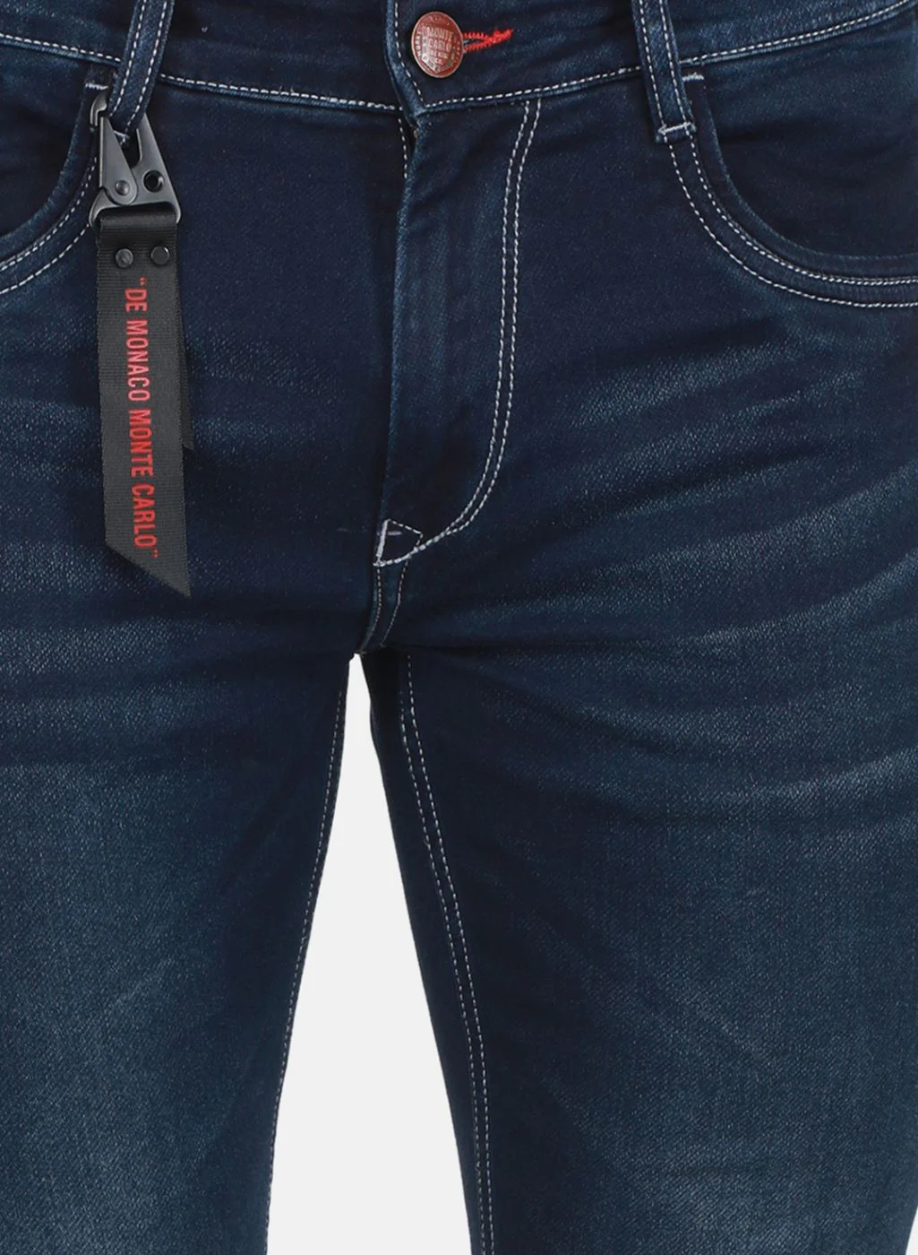 Men NAvy Blue Skinny Fit Denim - Image 5