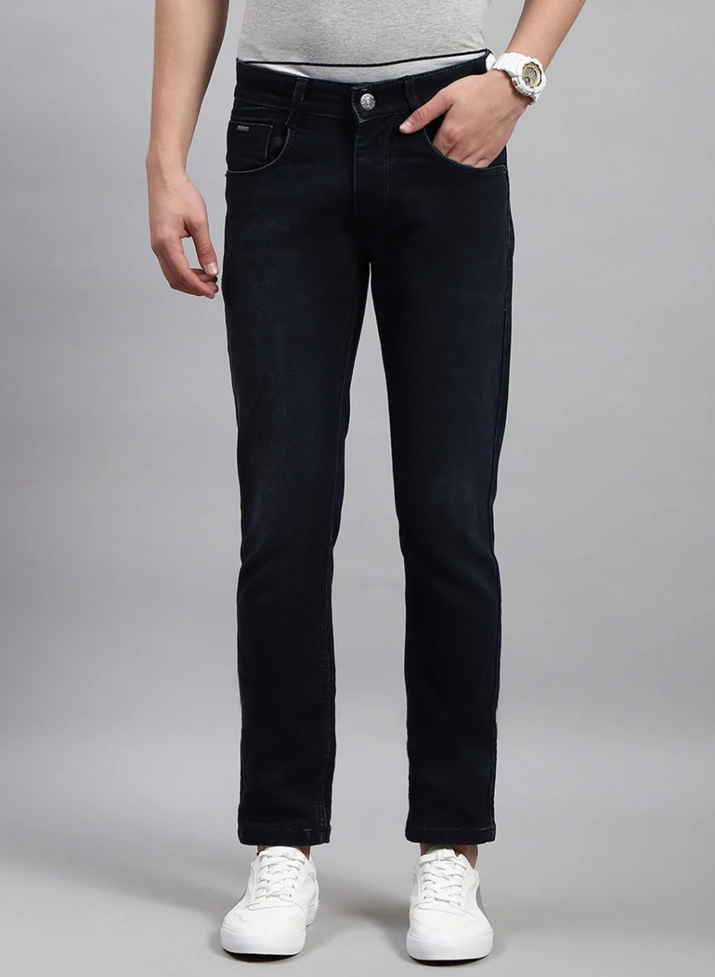 Men NAvy Blue Skinny Fit Denim