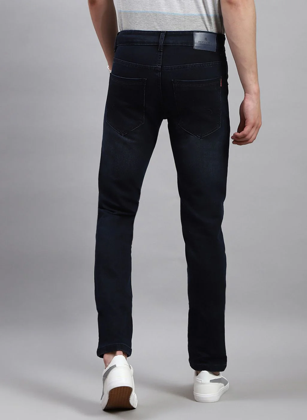 Men NAvy Blue Skinny Fit Denim - Image 5