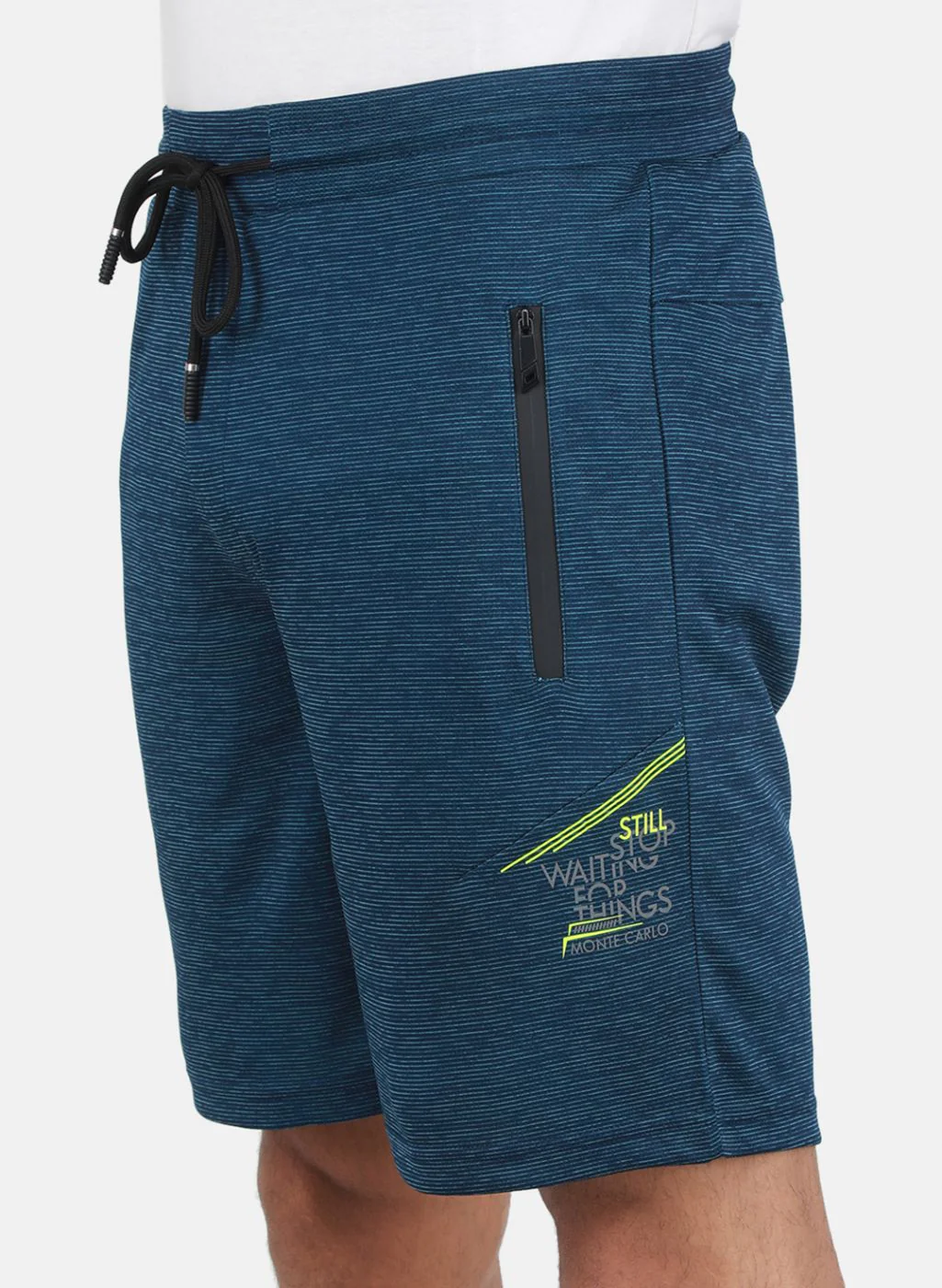 Men NAvy Blue Solid Bermuda - Image 5