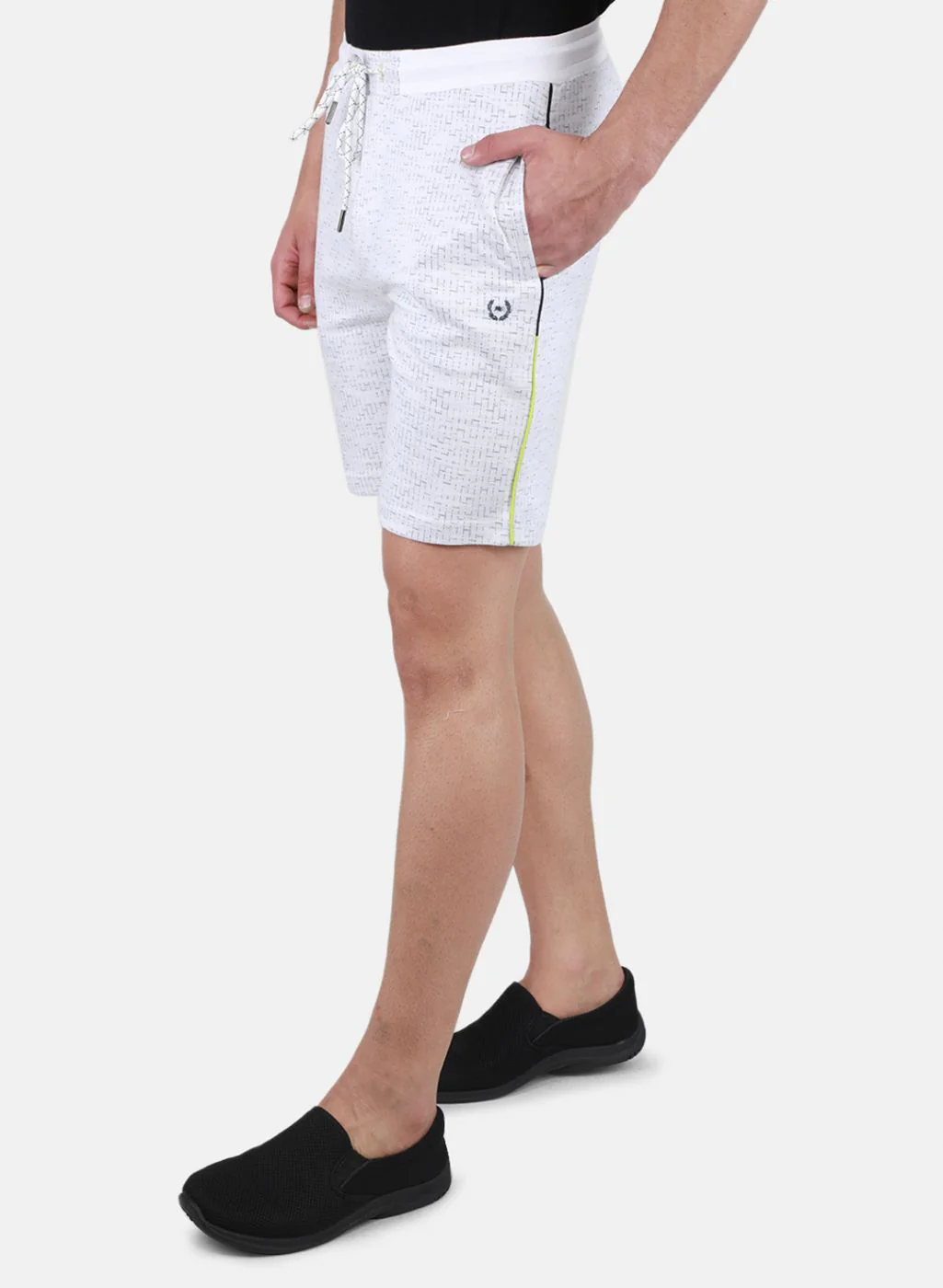 Men Off White Printed Bermuda - Image 2