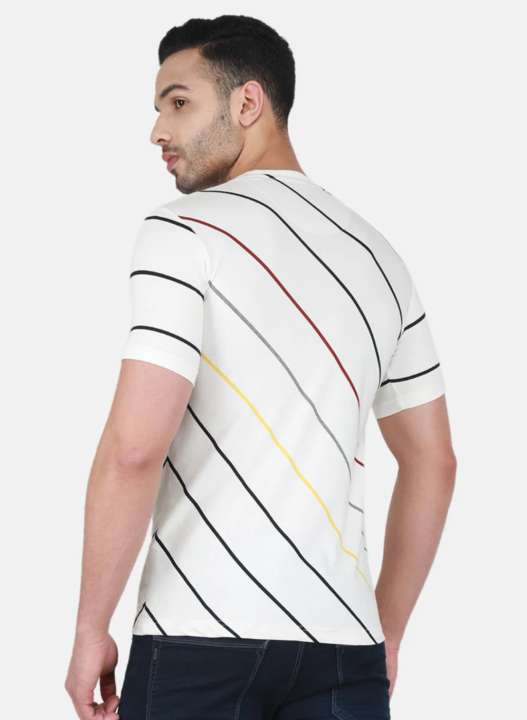 Men Off White Printed T-Shirt - Image 3