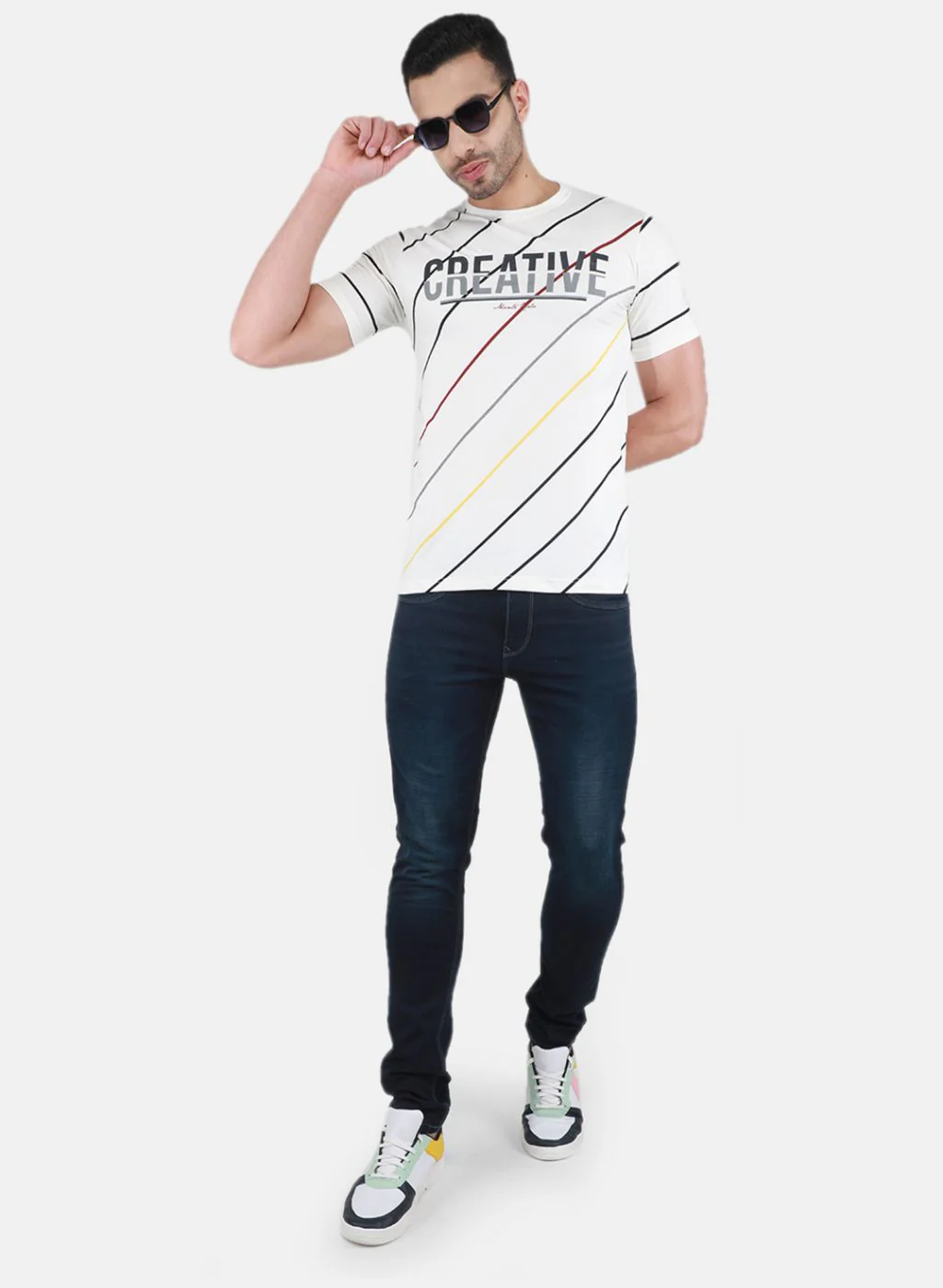 Men Off White Printed T-Shirt - Image 4