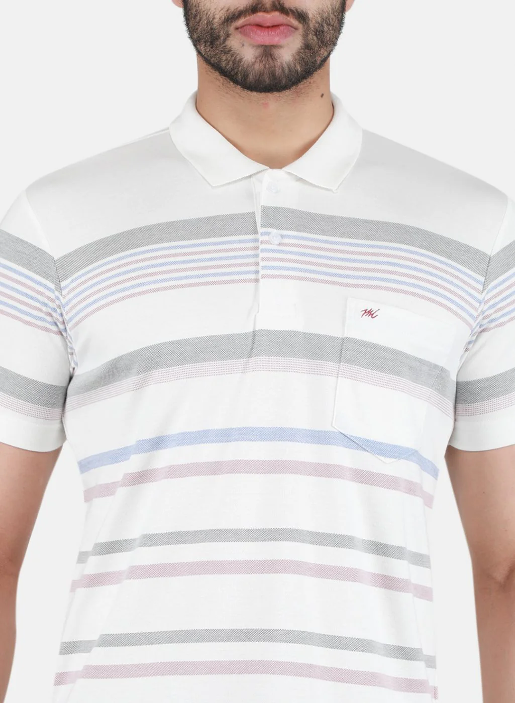 Men Off White & Red Printed T-Shirt - Image 5