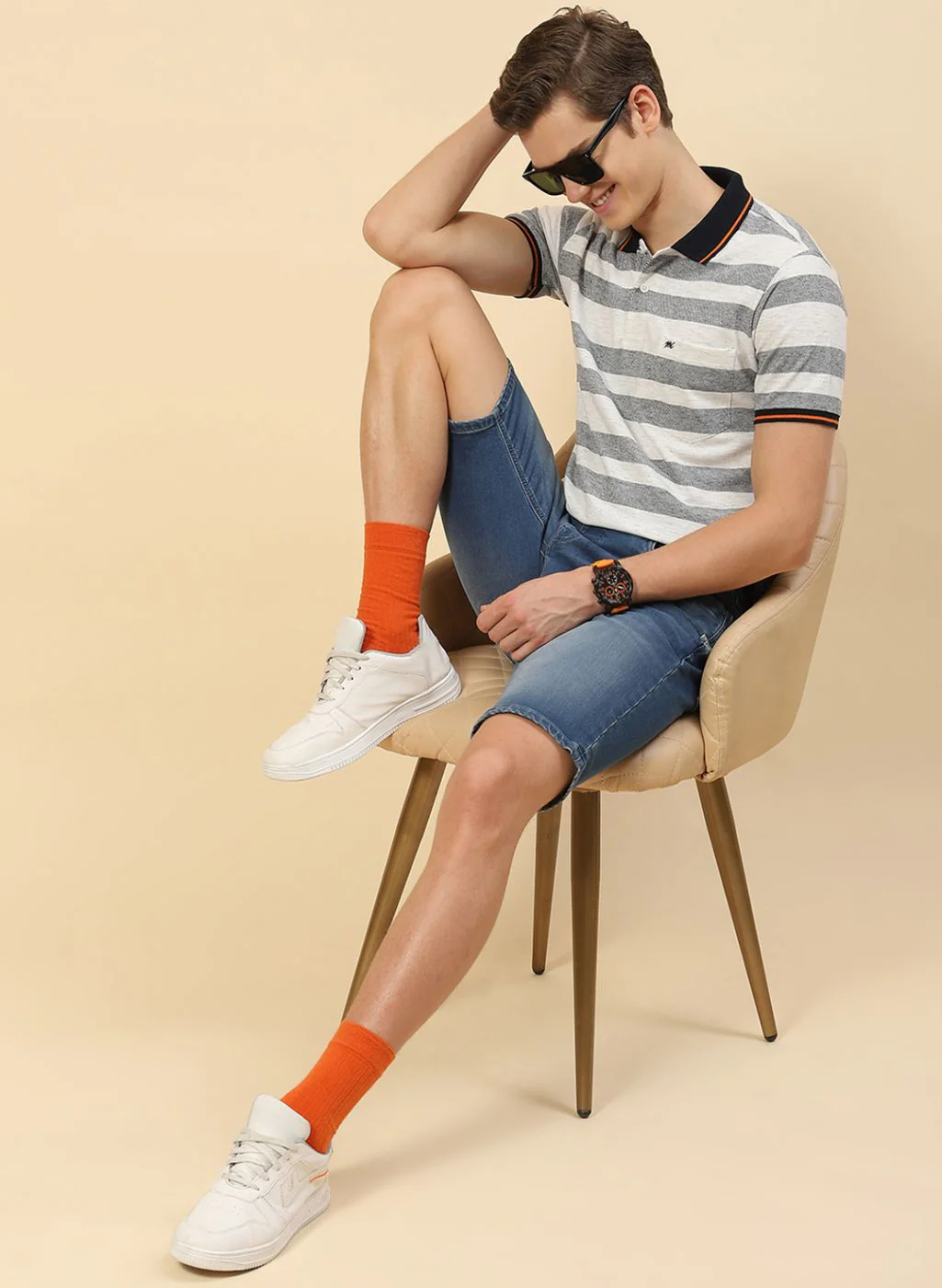 Men Off White Stripe T-Shirt - Image 5