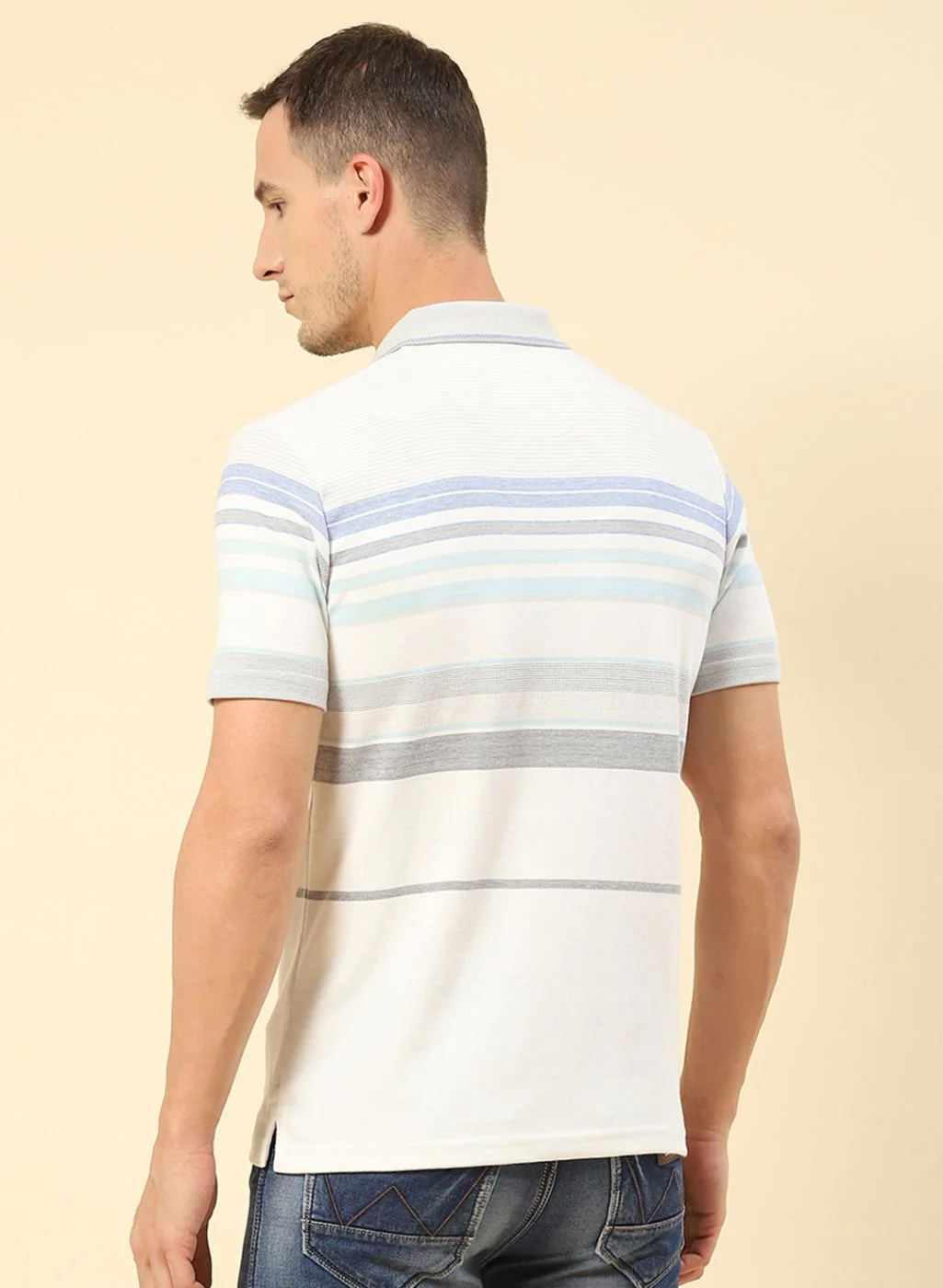 Men Off White Stripe T-Shirt - Image 4