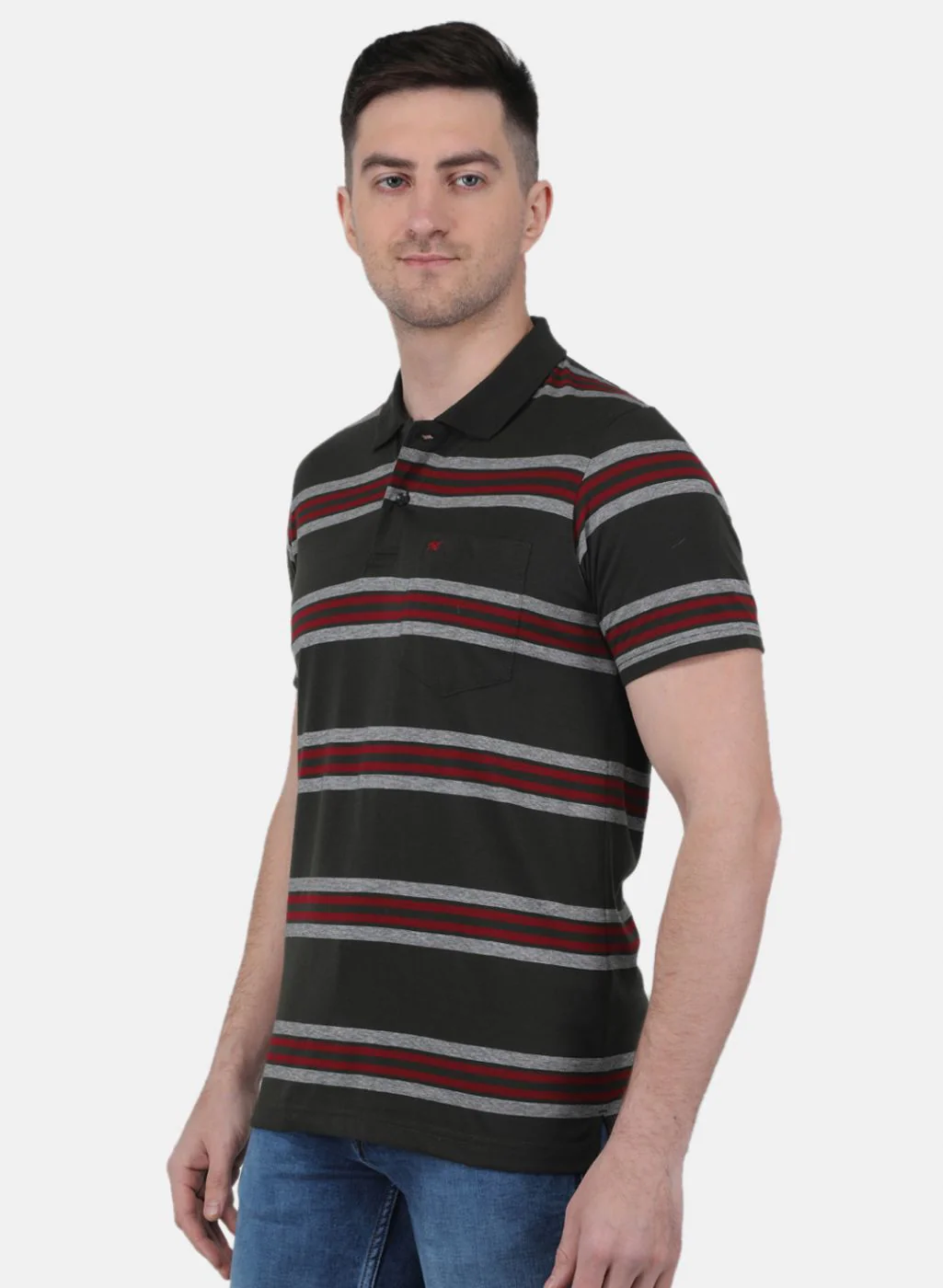 Men Olive Printed T-Shirt - Image 2
