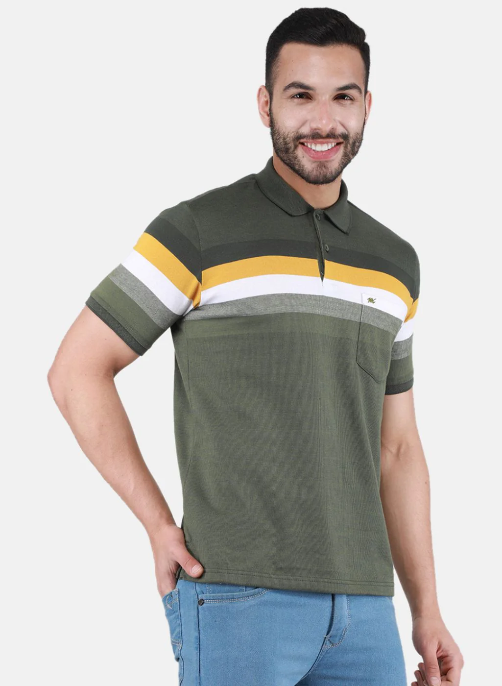 Men Olive Printed T-Shirt - Image 6