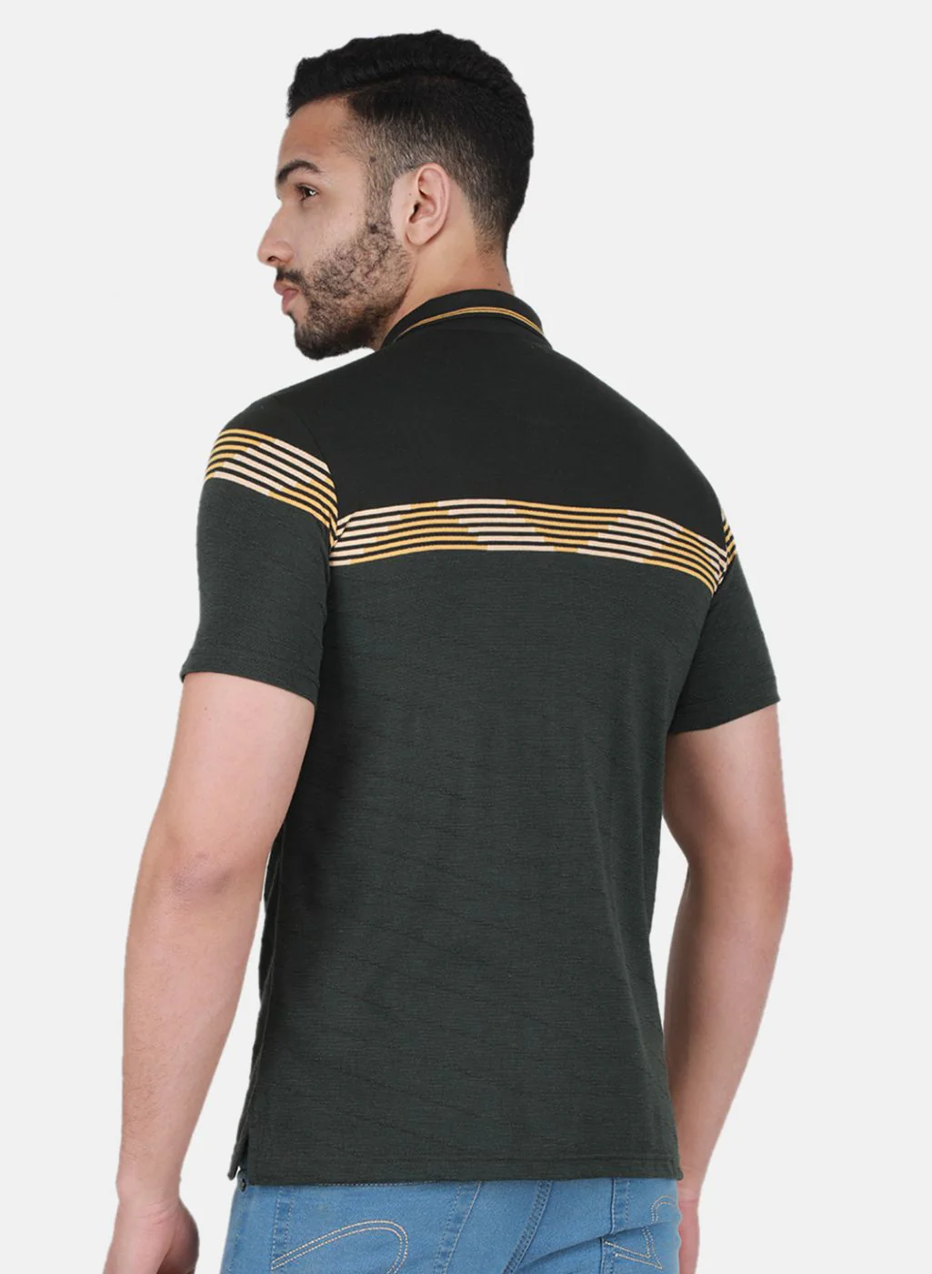 Men Olive Printed T-Shirt - Image 3