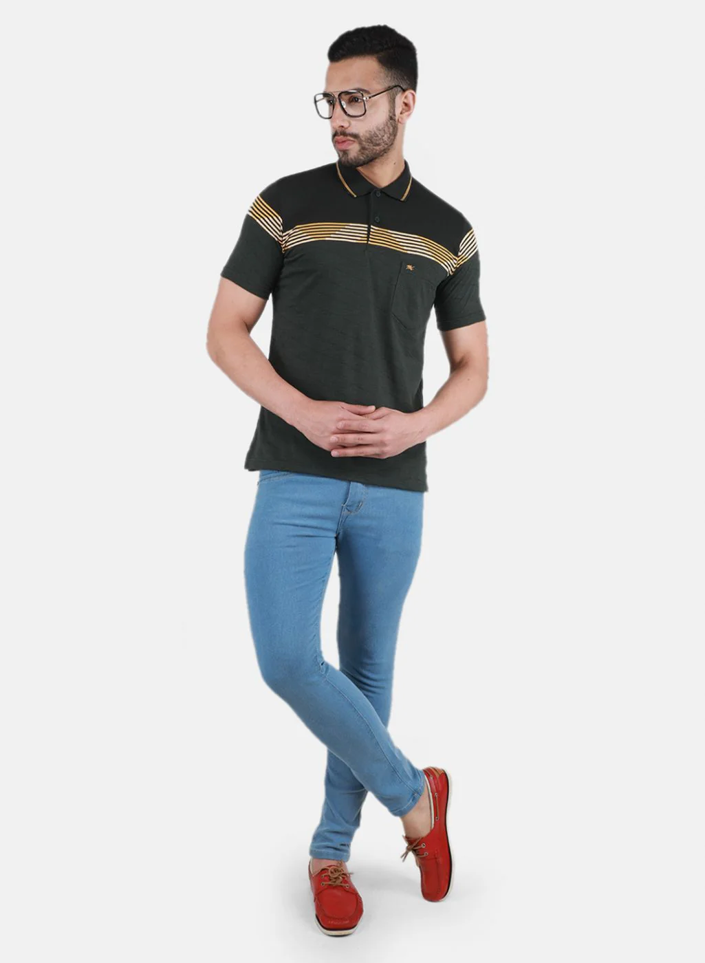 Men Olive Printed T-Shirt - Image 4