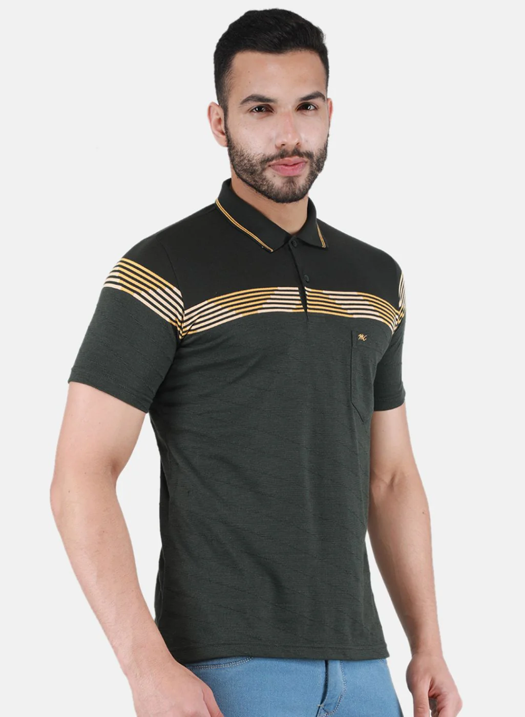 Men Olive Printed T-Shirt - Image 6
