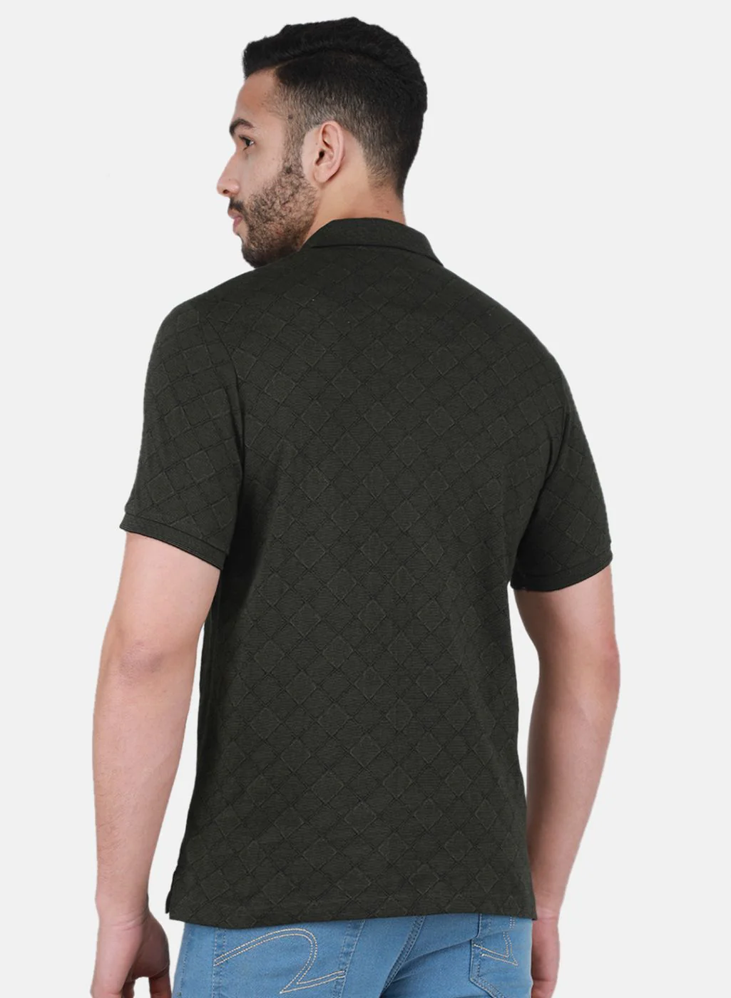 Men Olive Printed T-Shirt - Image 3