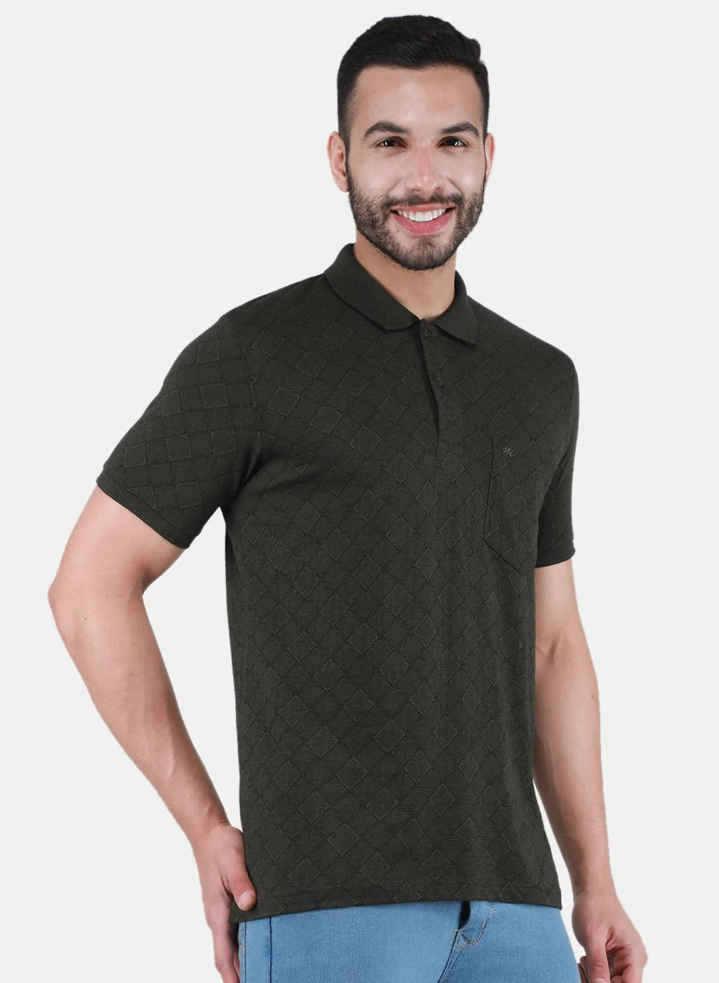 Men Olive Printed T-Shirt - Image 6