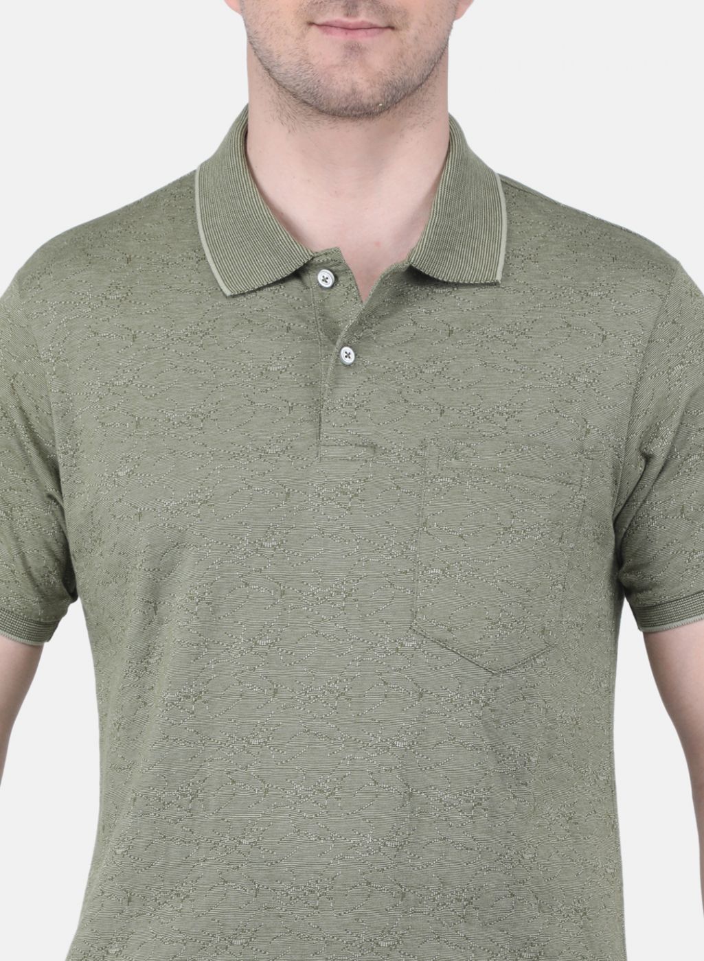 Men Olive Printed T-Shirt - Image 5