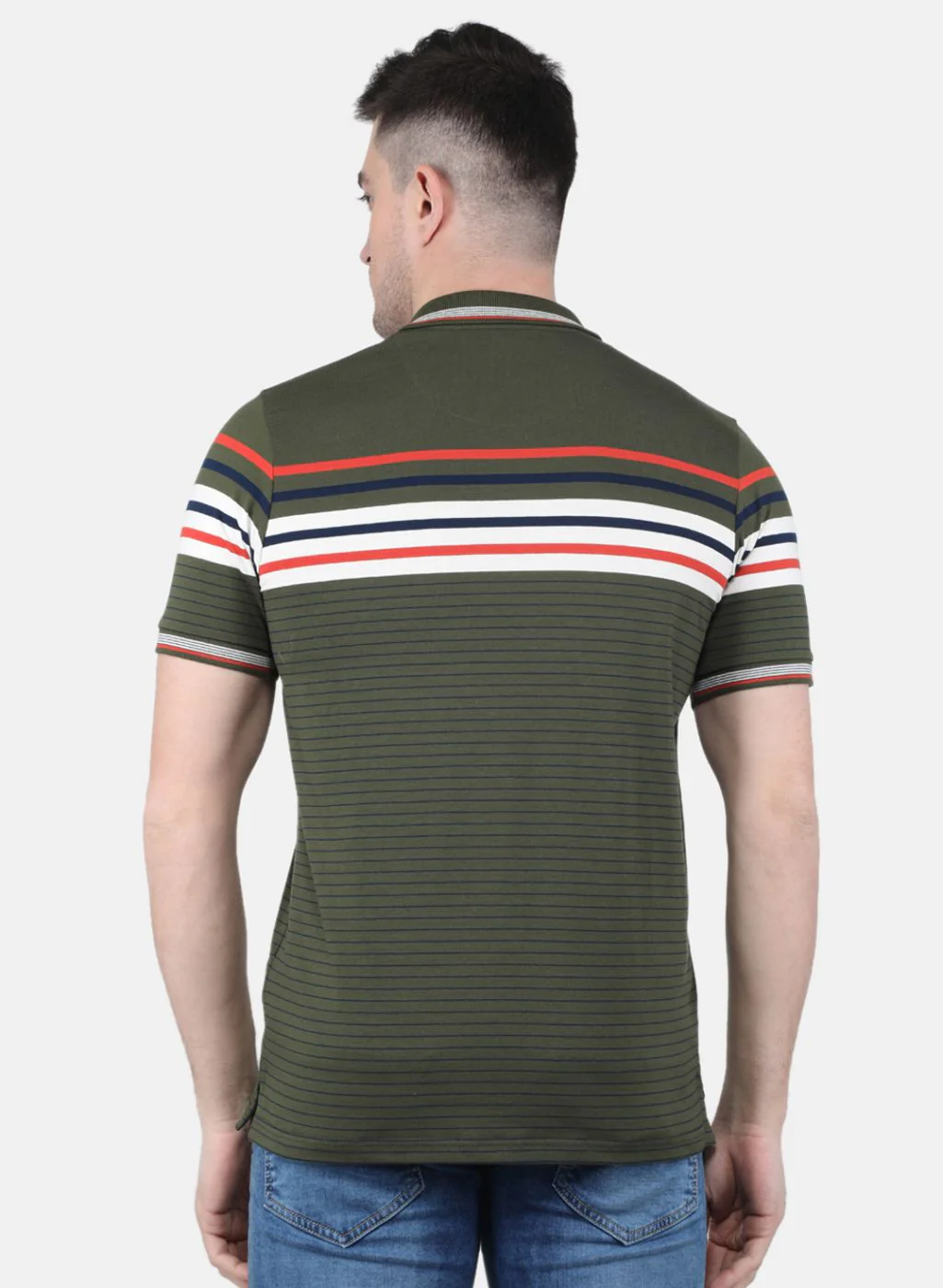 Men Olive Printed T-Shirt - Image 3
