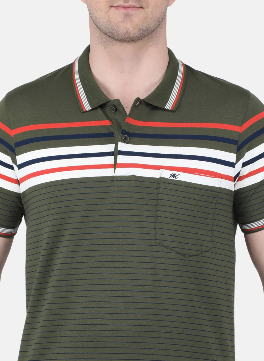 Men Olive Printed T-Shirt - Image 5