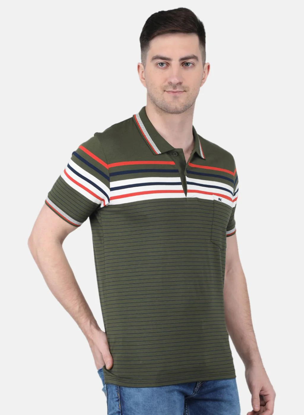 Men Olive Printed T-Shirt - Image 6