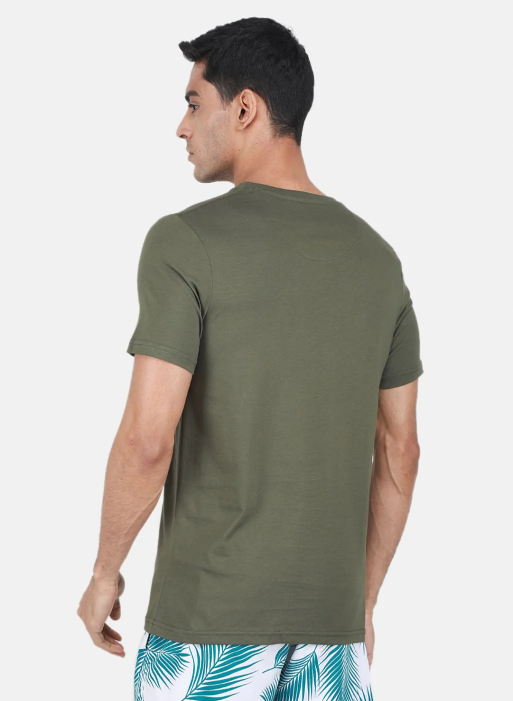 Men Olive Printed T-Shirt - Image 3