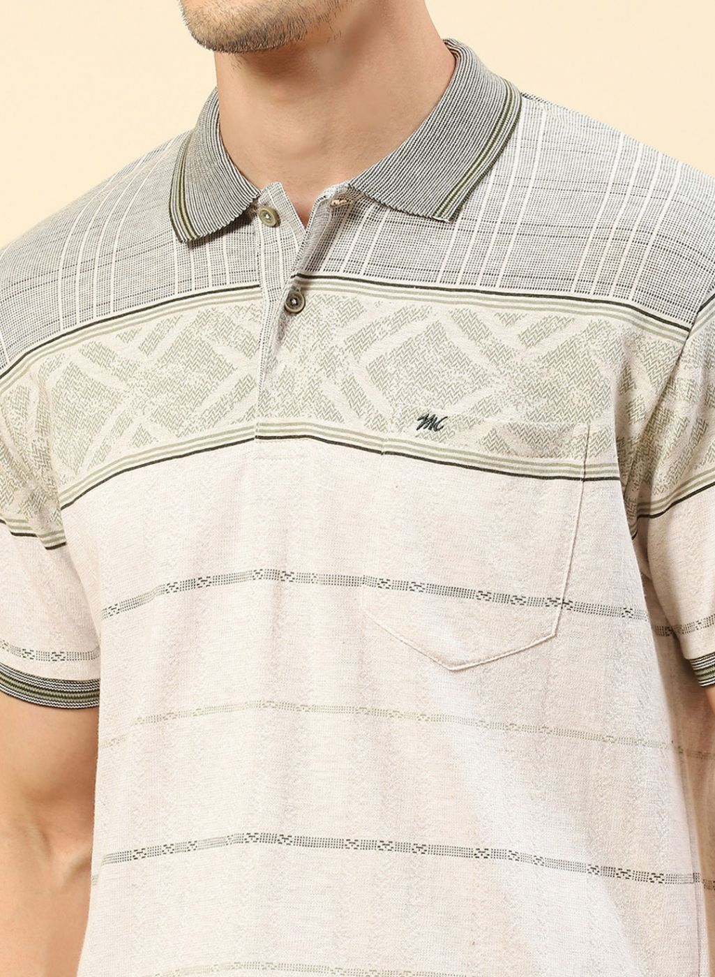 Men Olive Printed T-Shirt - Image 6