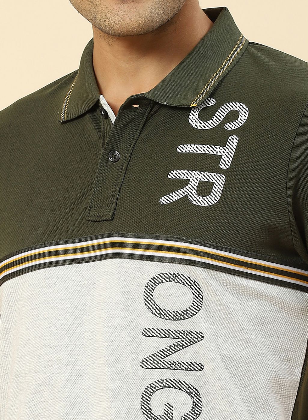Men Olive Printed T-Shirt - Image 6