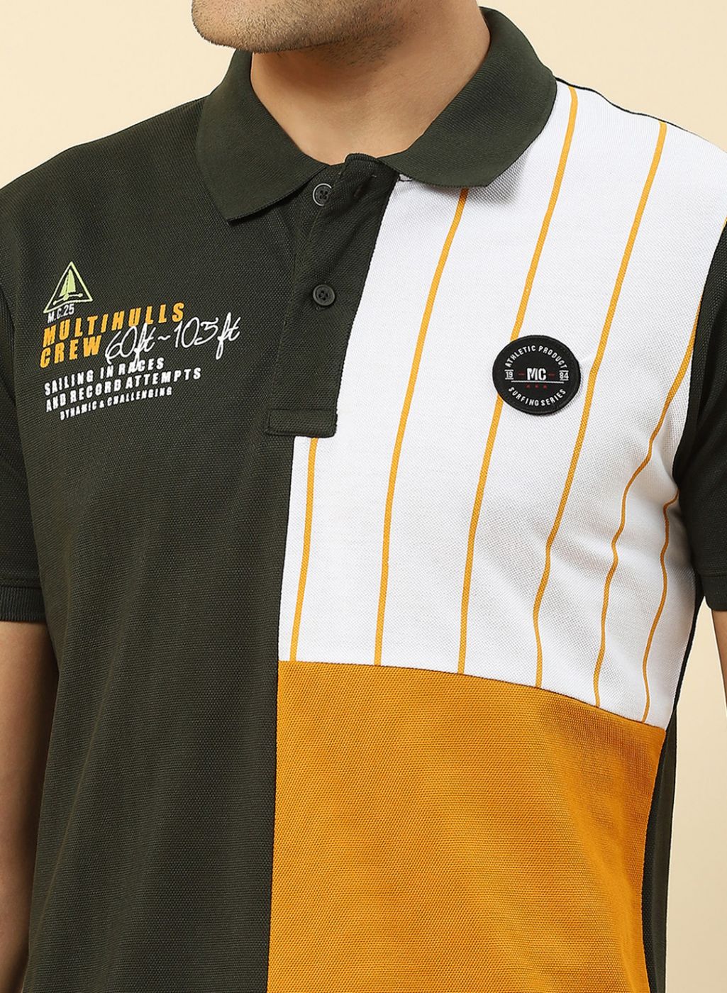 Men Olive Printed T-Shirt - Image 6