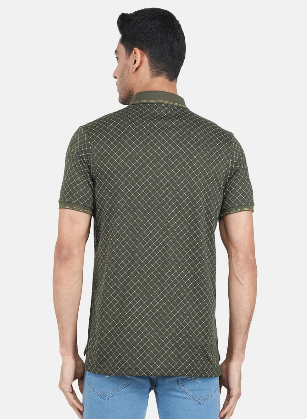 Men Olive Printed T-Shirt - Image 3