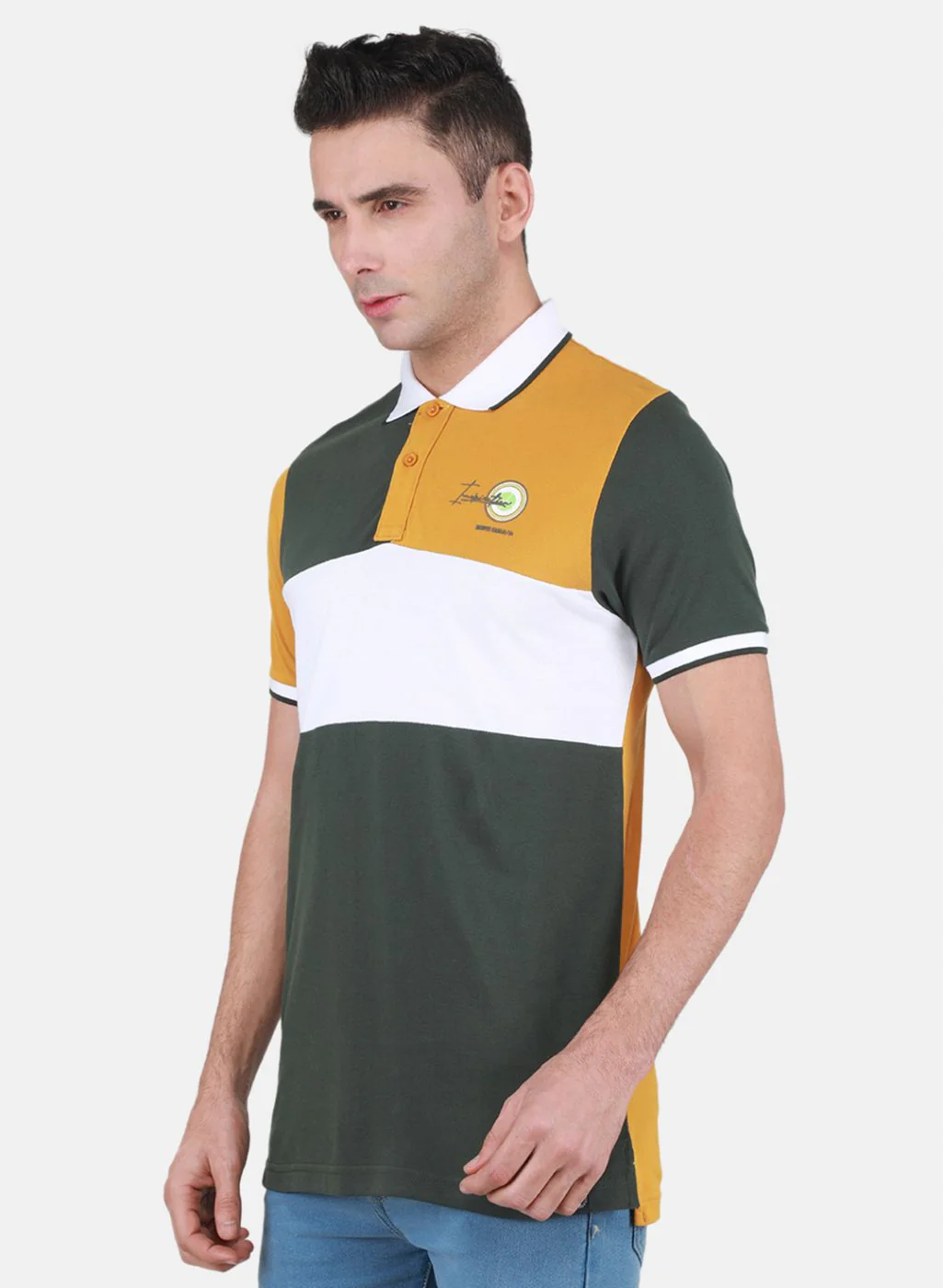 Men Olive Printed T-Shirt - Image 2