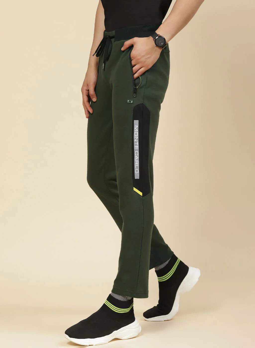 Men Olive Regular Fit Lower - Image 3