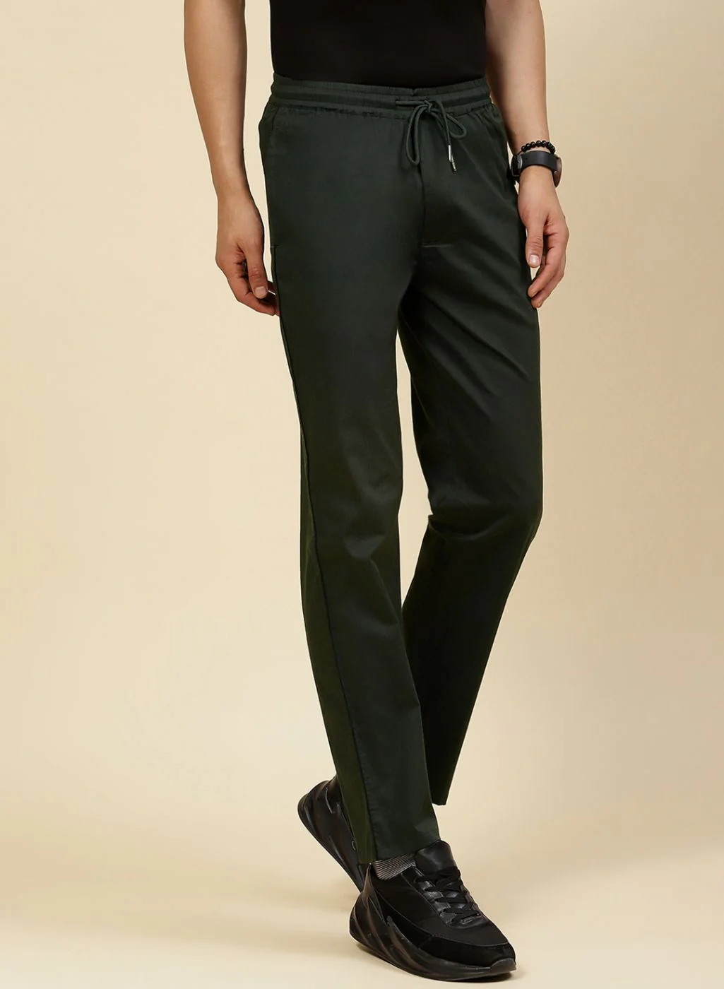 Men Olive Regular Fit Lower - Image 4