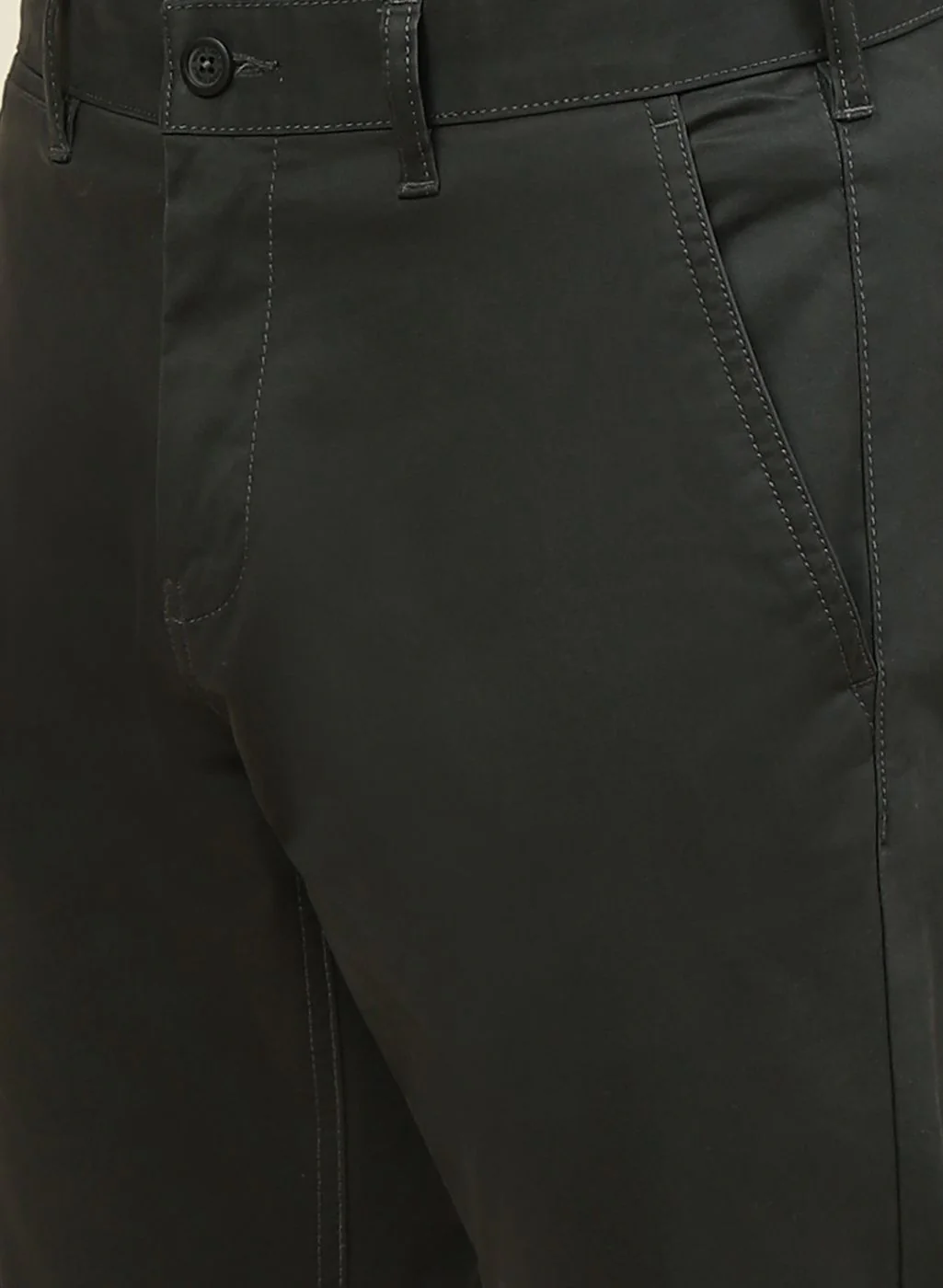 Men Olive Regular Fit Trouser - Image 6